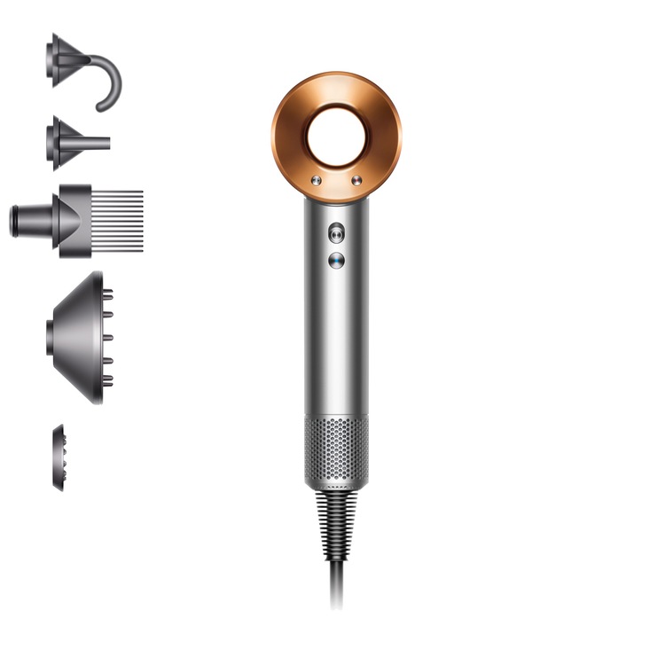 Haartrockner »Supersonic™ (Nickel/Kupfer)«, 1600 W, 5 Aufsätze