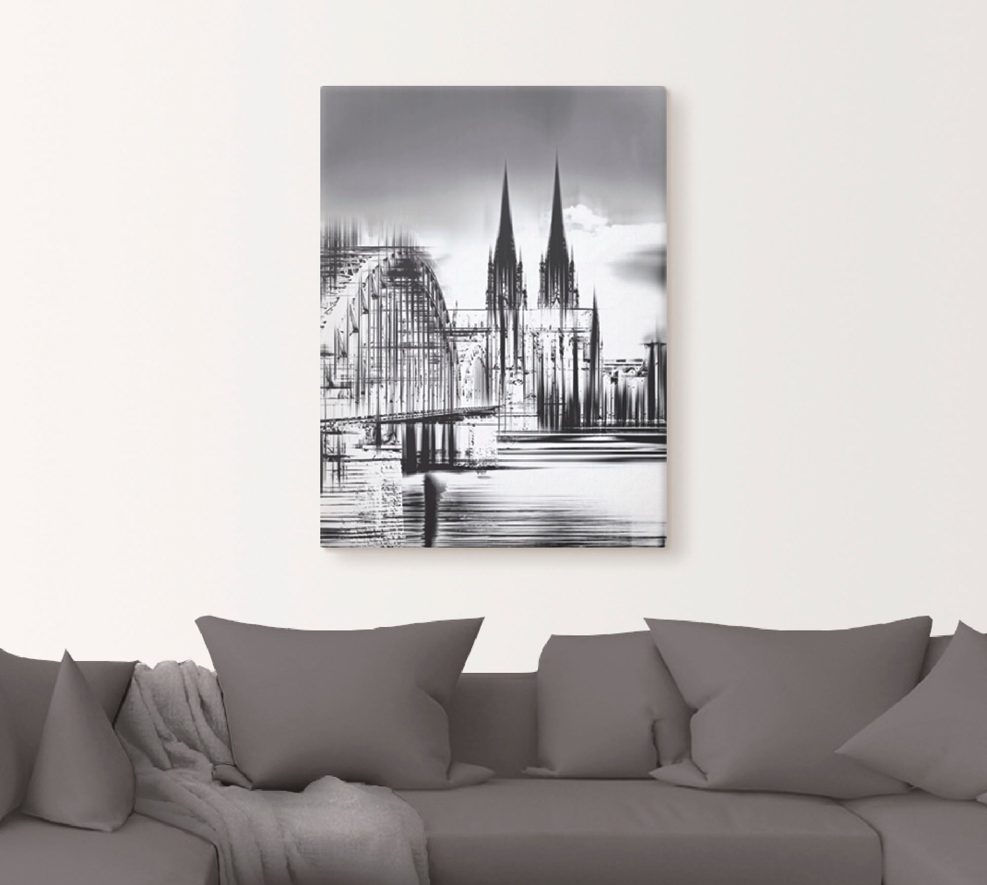 Artland Leinwandbild »Köln Skyline Collage III« Deutschland 1 Stk. tlg. auf Holzrahmen gespannt