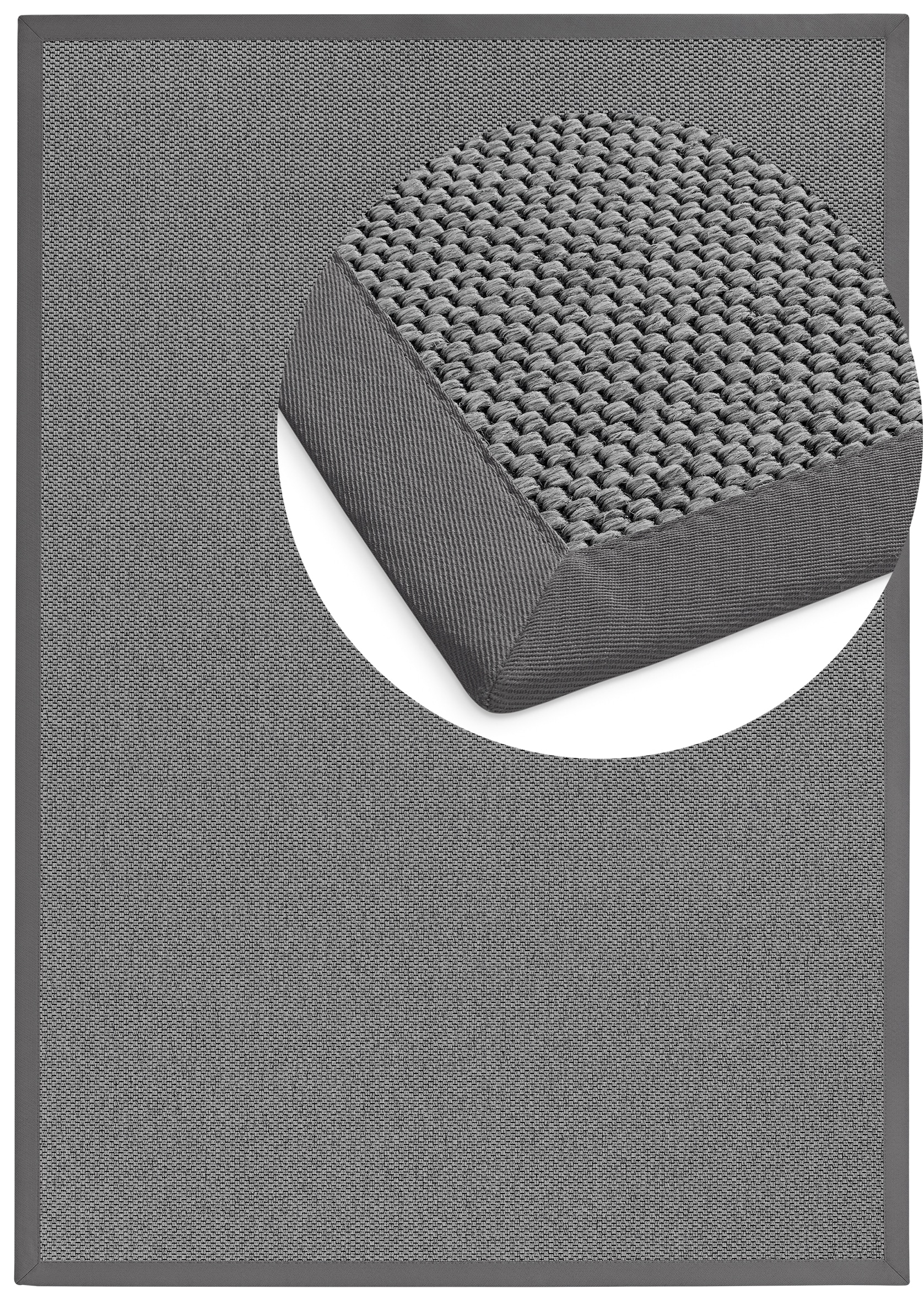 Dekowe Teppich »Naturana Panama Spezial« rechteckig 8 mm Höhe Flachgewebe, meliert, Sisal-Optik, mit Bordüre, Wohnzimmer