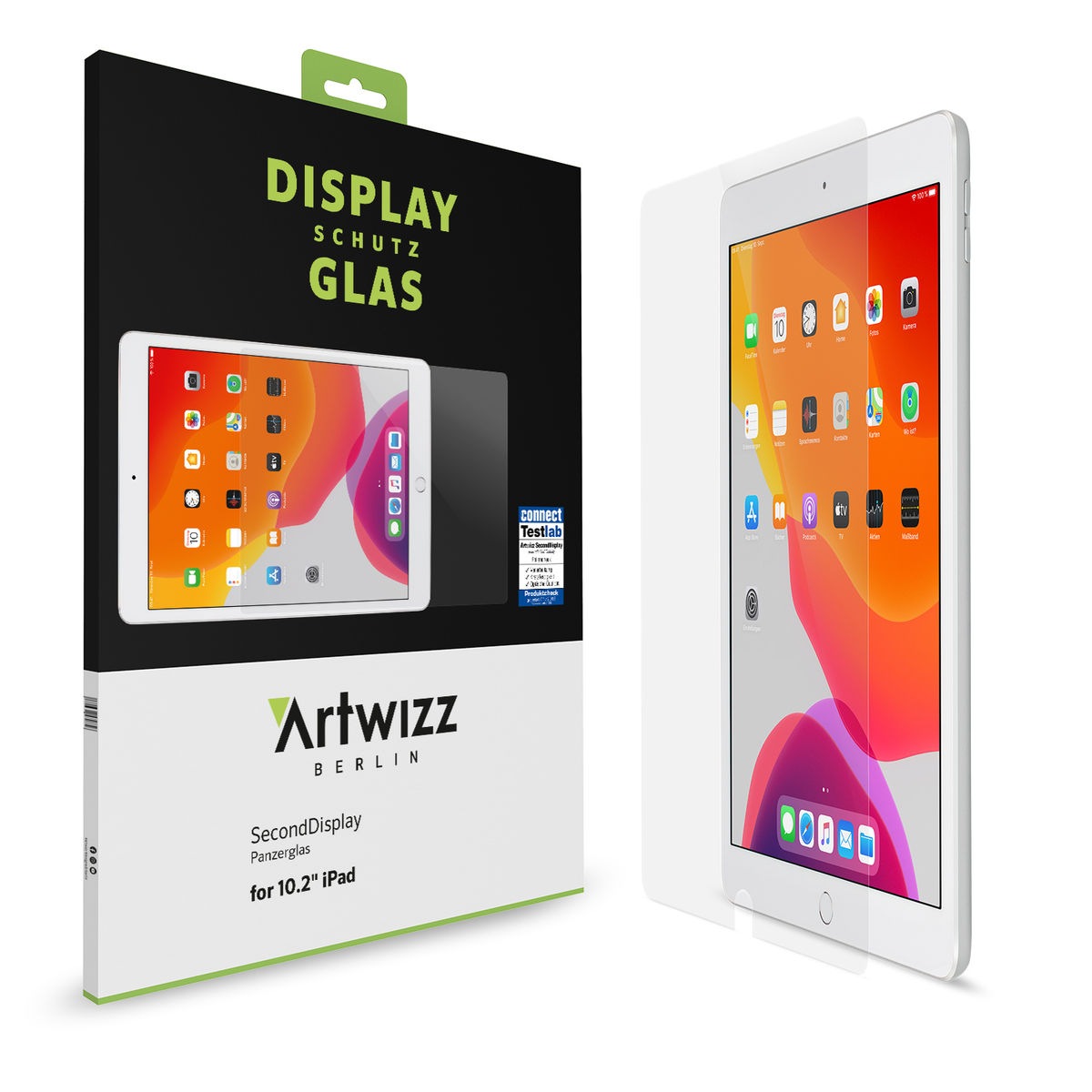 Artwizz Displayschutz aus gehärtetem Glas »SecondDisplay für iPad 10,2 Zoll«