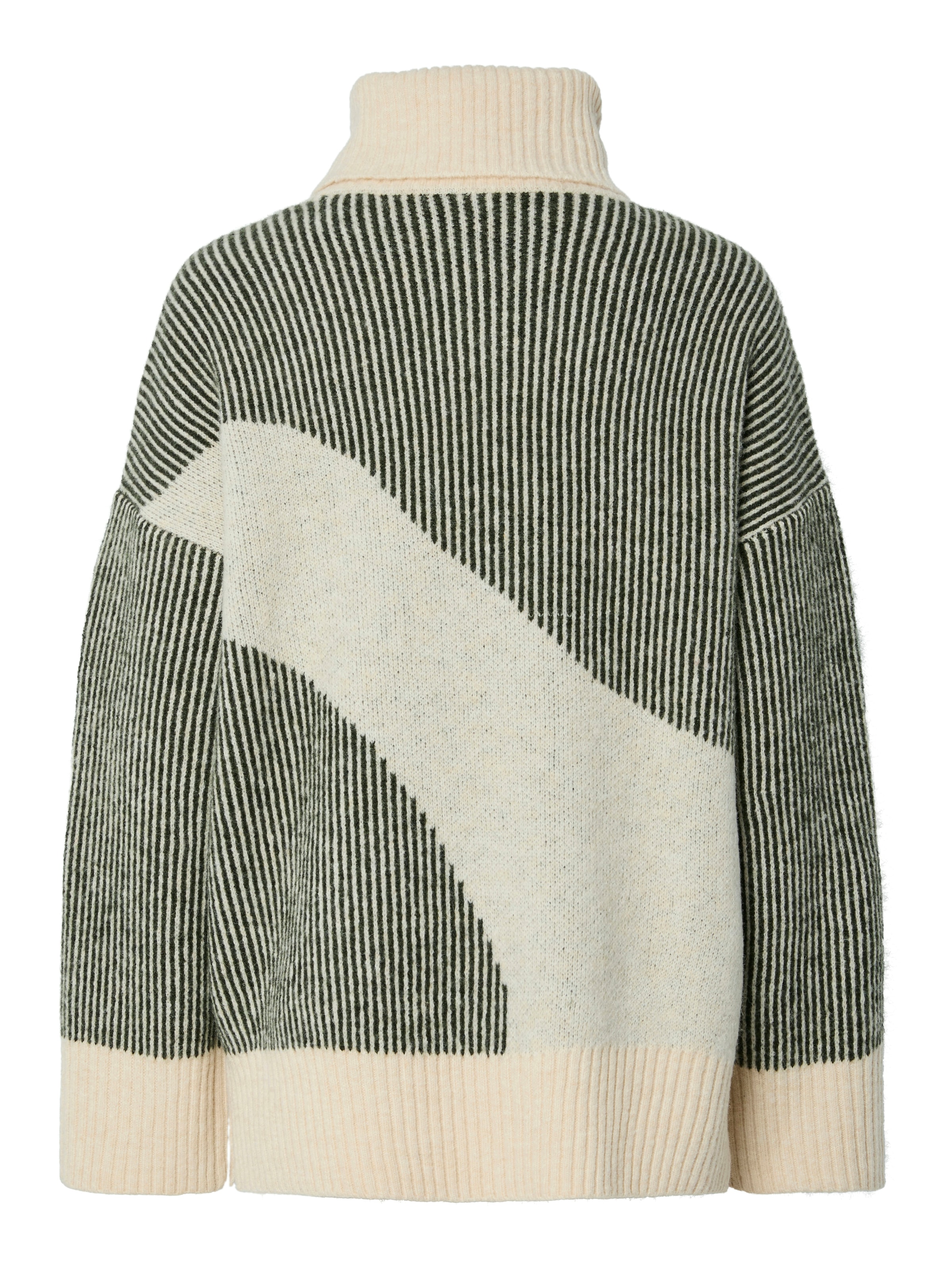 pieces Rollkragenpullover »PCLINNA ROLL NECK LOOSE KNIT PWP BC« im Colorblocking Look