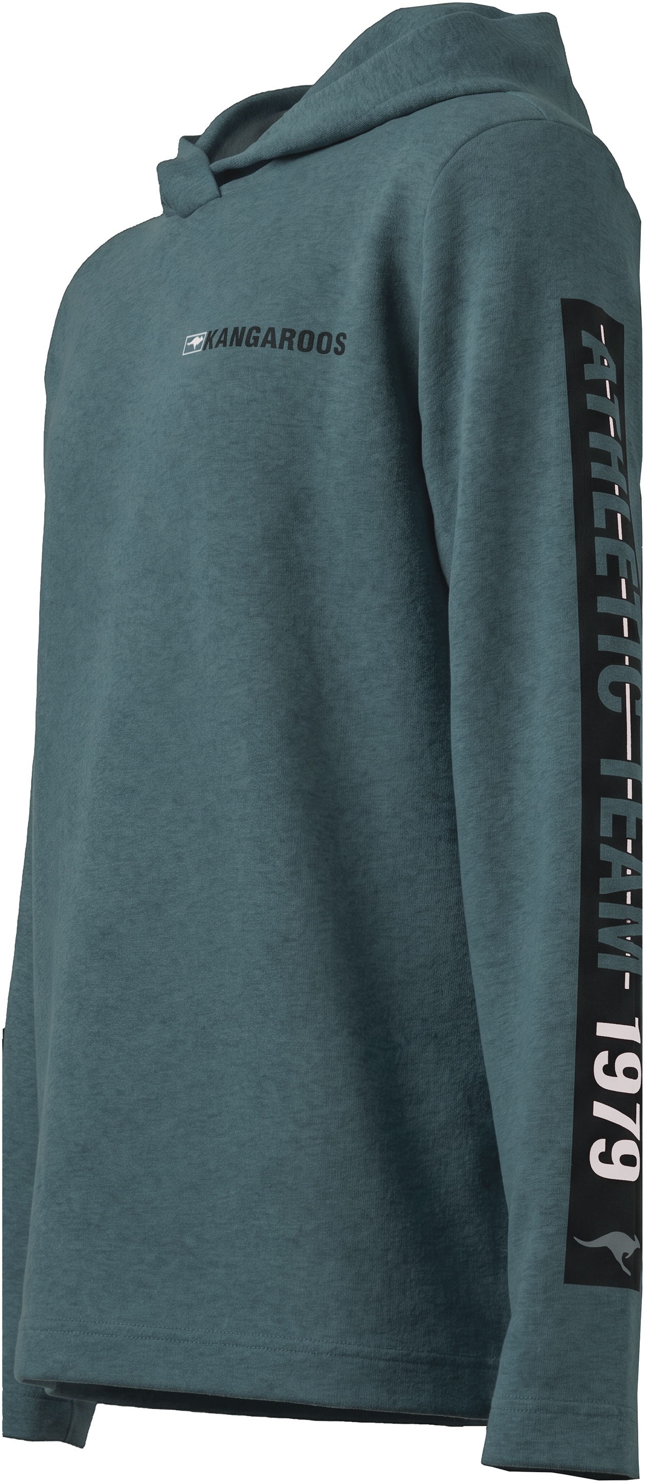 KangaROOS Kapuzenshirt »Shirt mit Ärmelprint« Meliertes Kapuzenshirt mit Ärmelprint