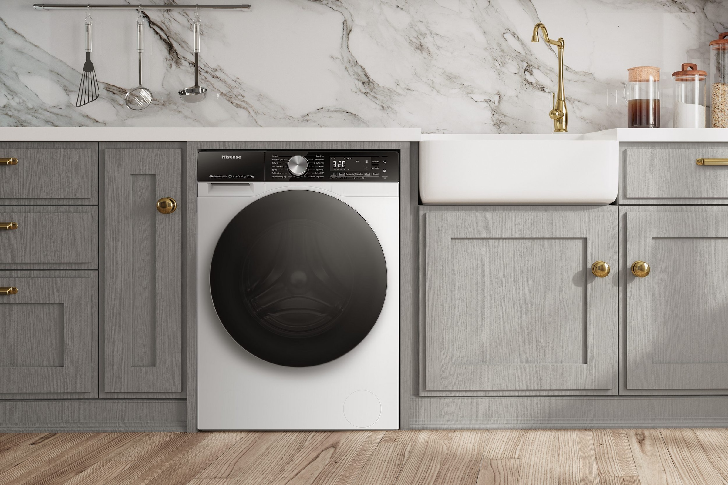 Hisense Waschmaschine »WF5S1045BW« 10,5 kg 1400 U/min AutoDosing