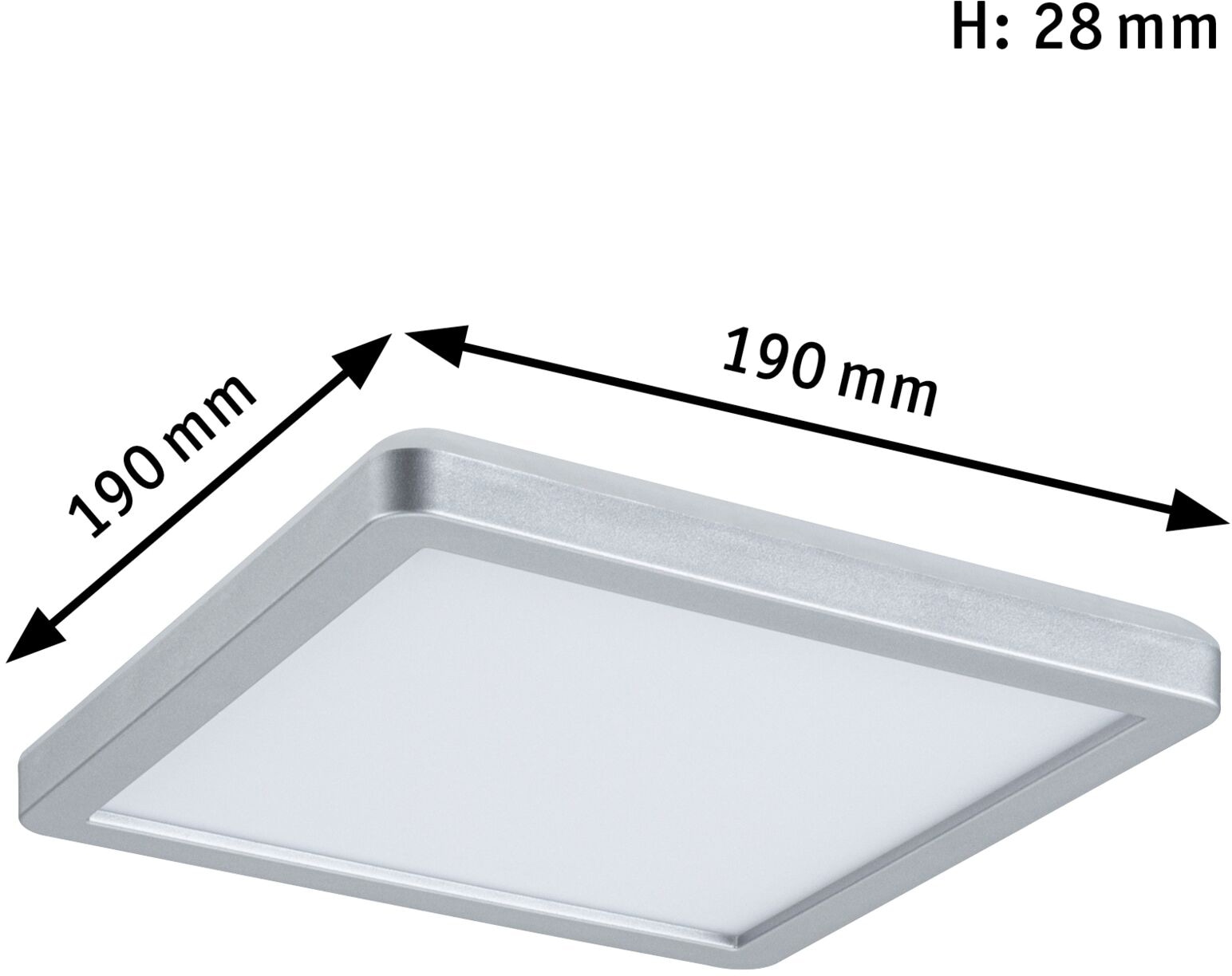Paulmann LED Panel »Atria Shine IP44 eckig 190x190mm 11,2W 900lm 3000K«, 1 flammig, Backlight