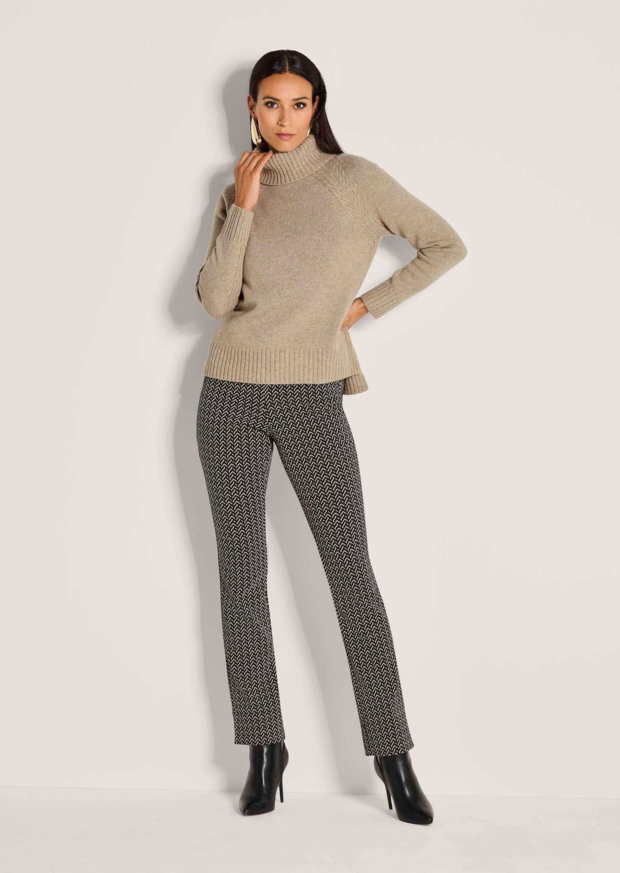 MADELEINE Longpullover »Strickpullover Schlichter Kaschmirpullover mit Rollkragen« Hochwertiger Glattstrick