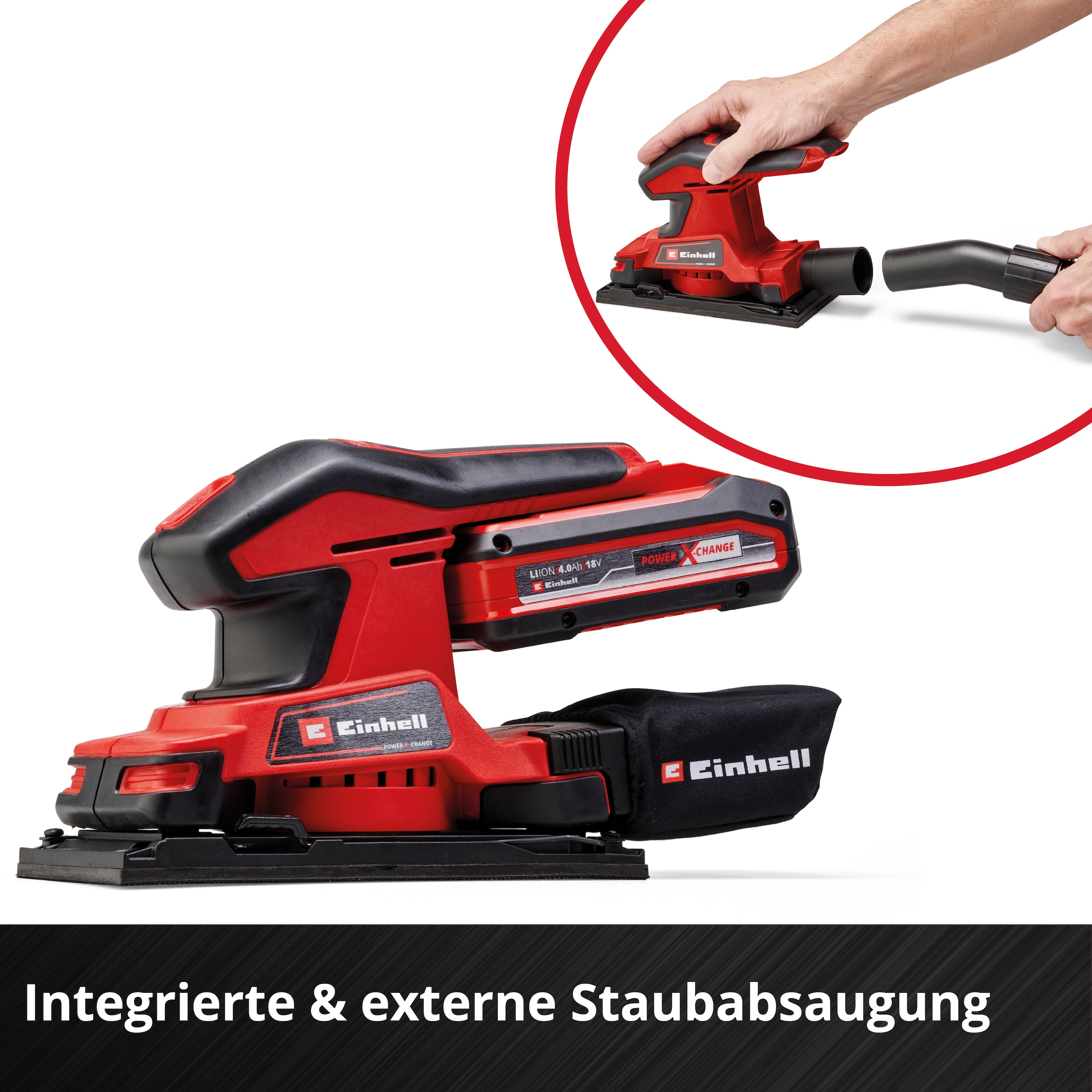 Einhell Schwingschleifer »Akku-Schwingschleifer TC-OS 18/187 Li Solo« 2 tlg. ohne Akku und Ladegerät