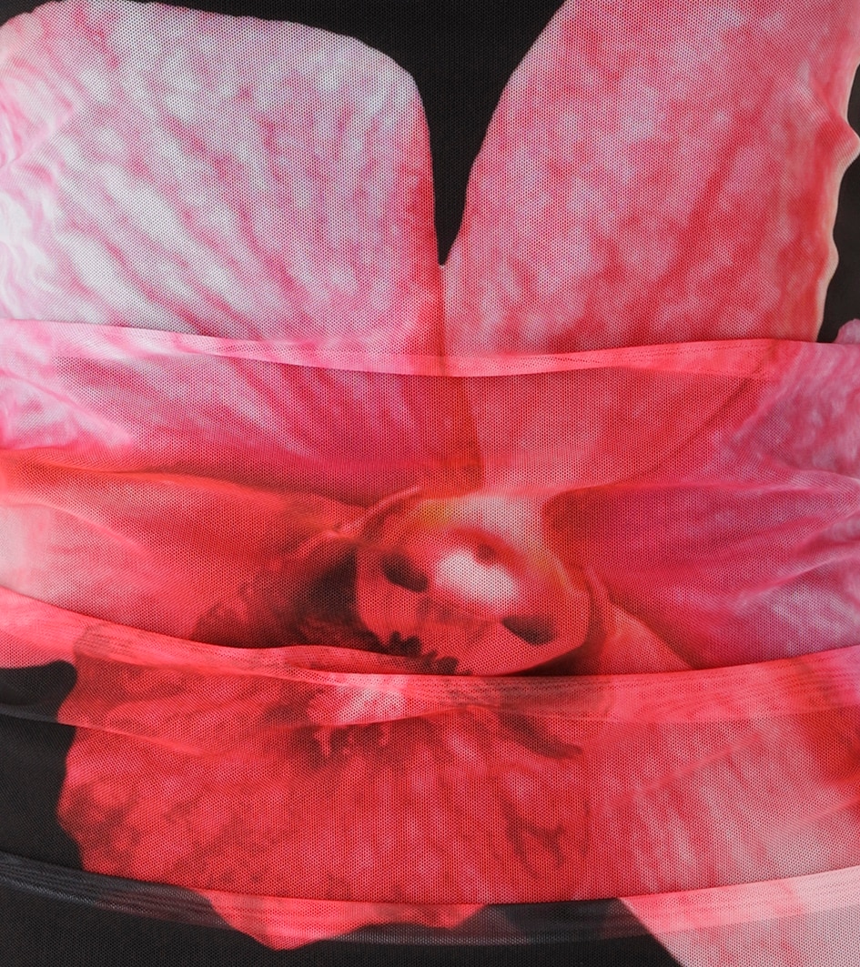 Aniston CASUAL T-Shirt mit großflächiger Batikblüte vorne und hinten - NEUE KOLLEKTION