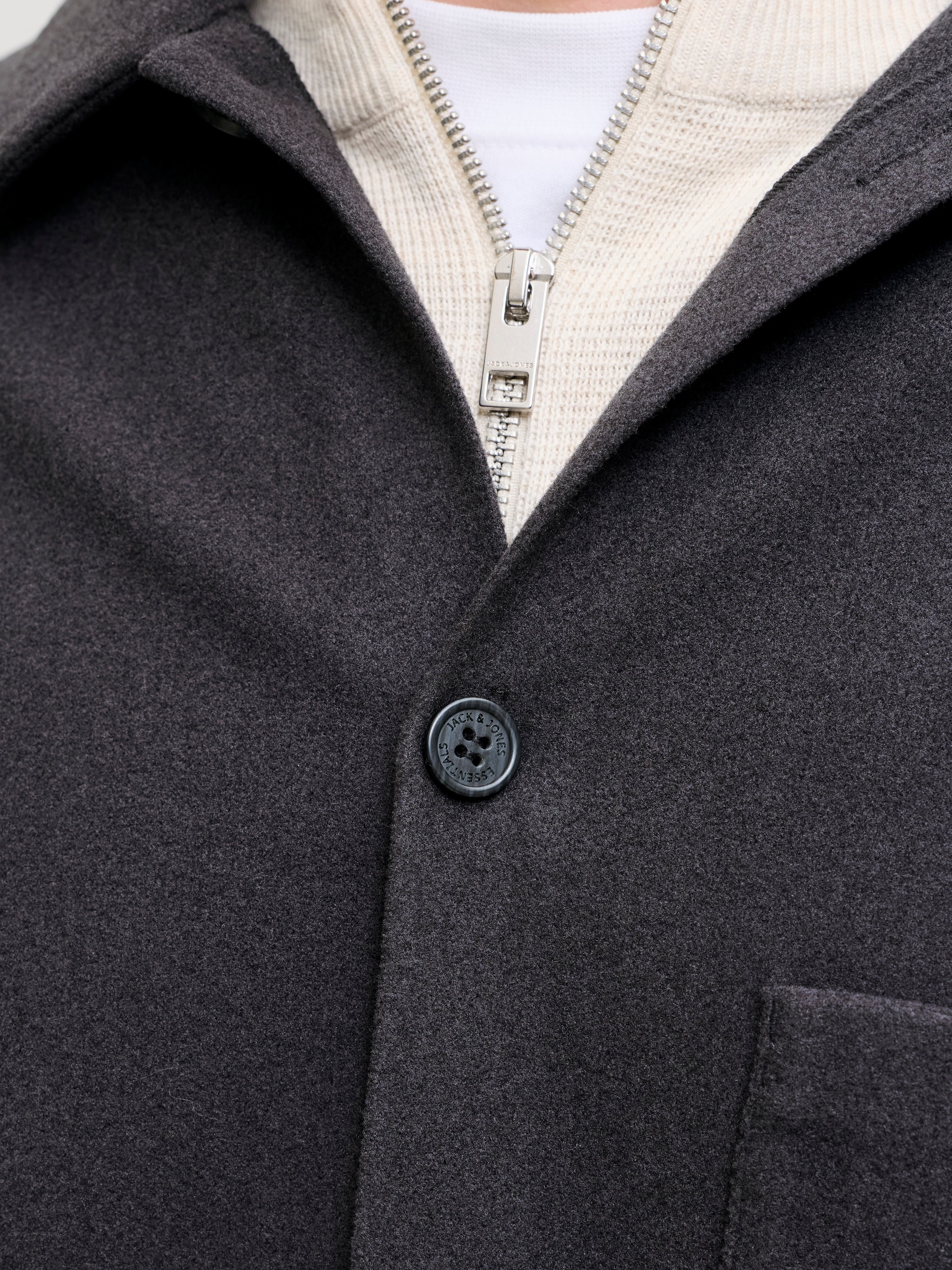 Jack & Jones Langarmhemd »JJEREGENT OVERSHIRT LS SN« Polyester, relaxed fit