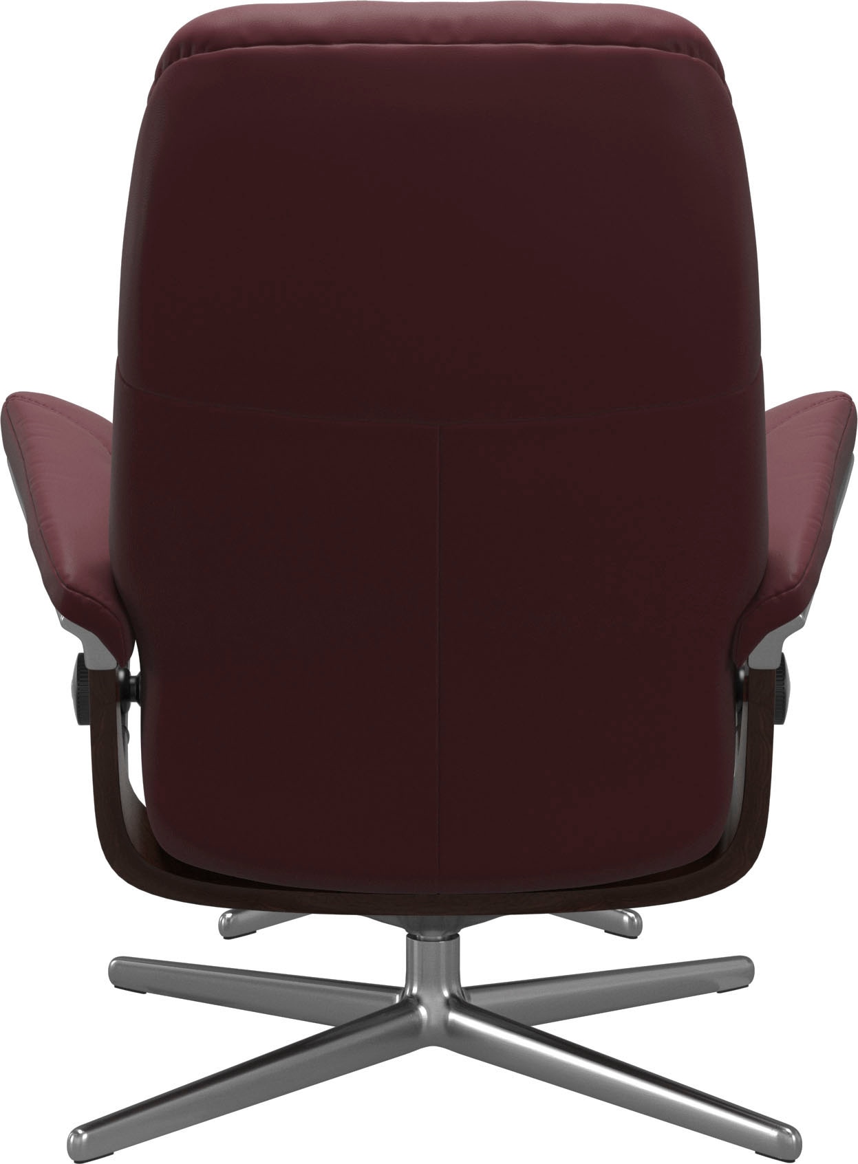 Stressless® Relaxsessel »Consul«, (Set, Relaxsessel mit Hocker), mit Hocker, mit Cross Base, Größe S, M & L, Holzakzent Braun
