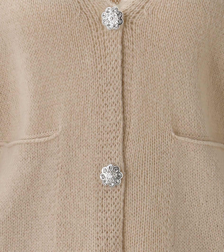 Aniston CASUAL Strickjacke mit Glitzersteinchen verzierten Knöpfen zu schließen - NEUE KOLLEKTION