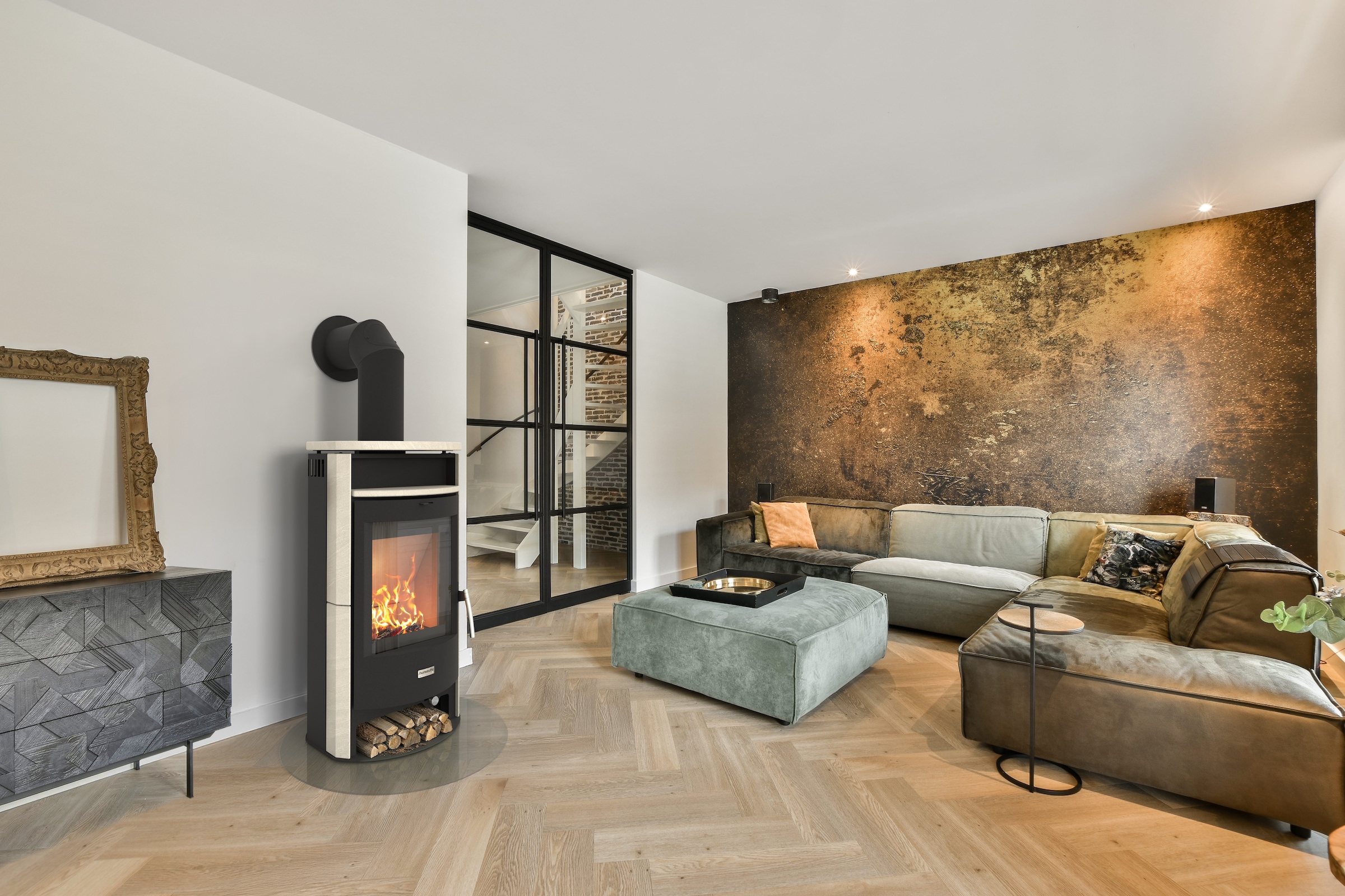 Hanseatic Kaminofen »PARMA Naturstein Limestone«