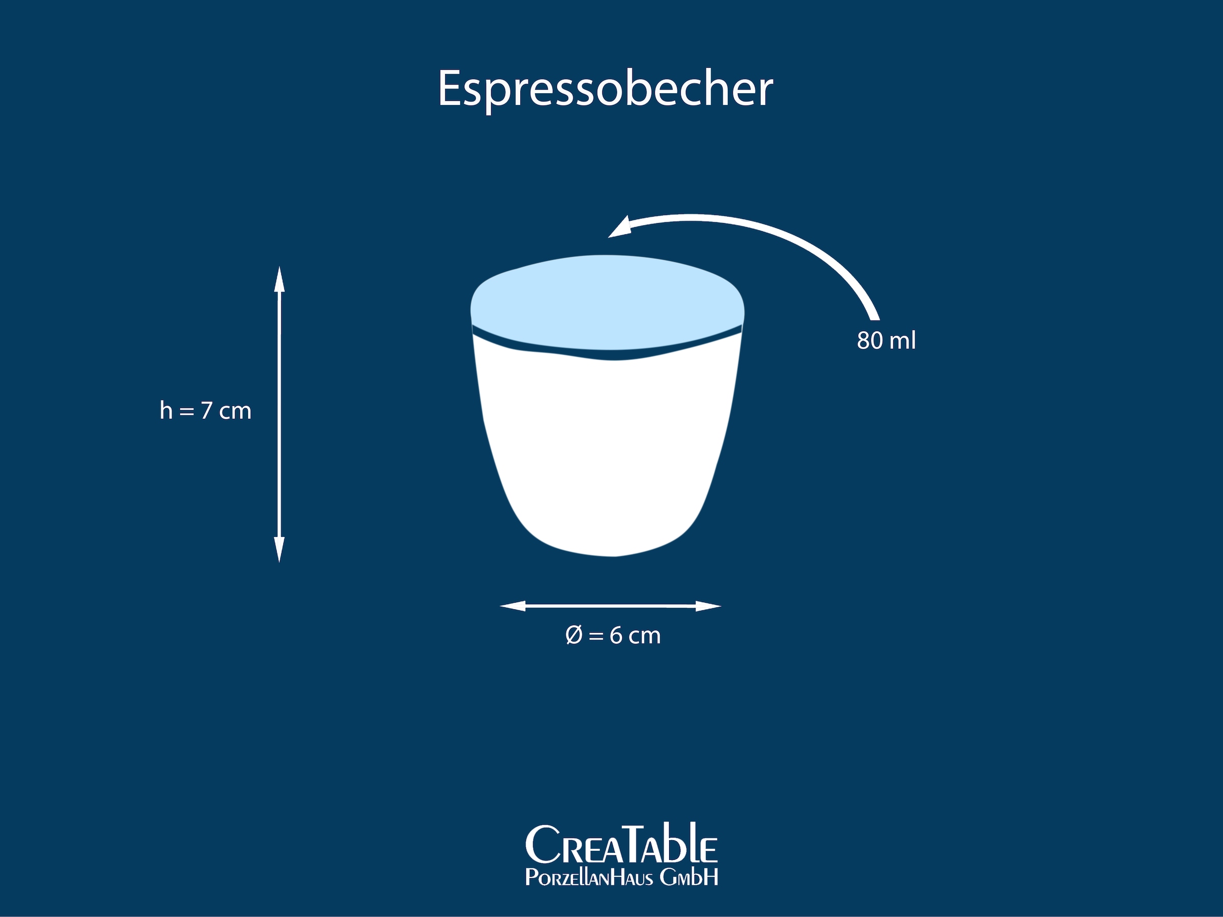 CreaTable Espressotasse »Squeezy Mocha Mousse, Espressobecher 4-tlg« Einzigartige Optik, Reaktivglasur