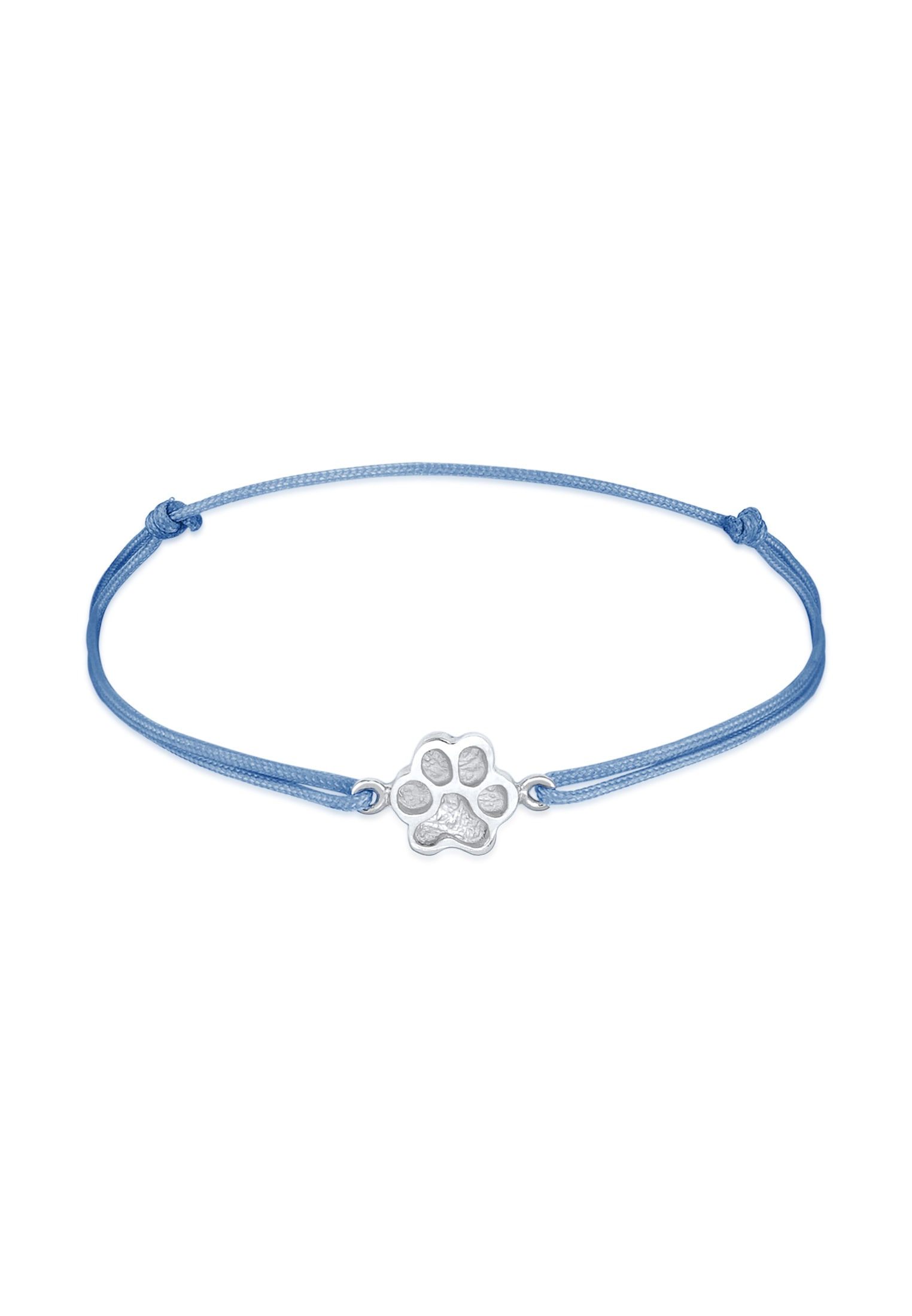 Elli Armkette »Armband Pfote Textilarmband 925 Sterling Silber«