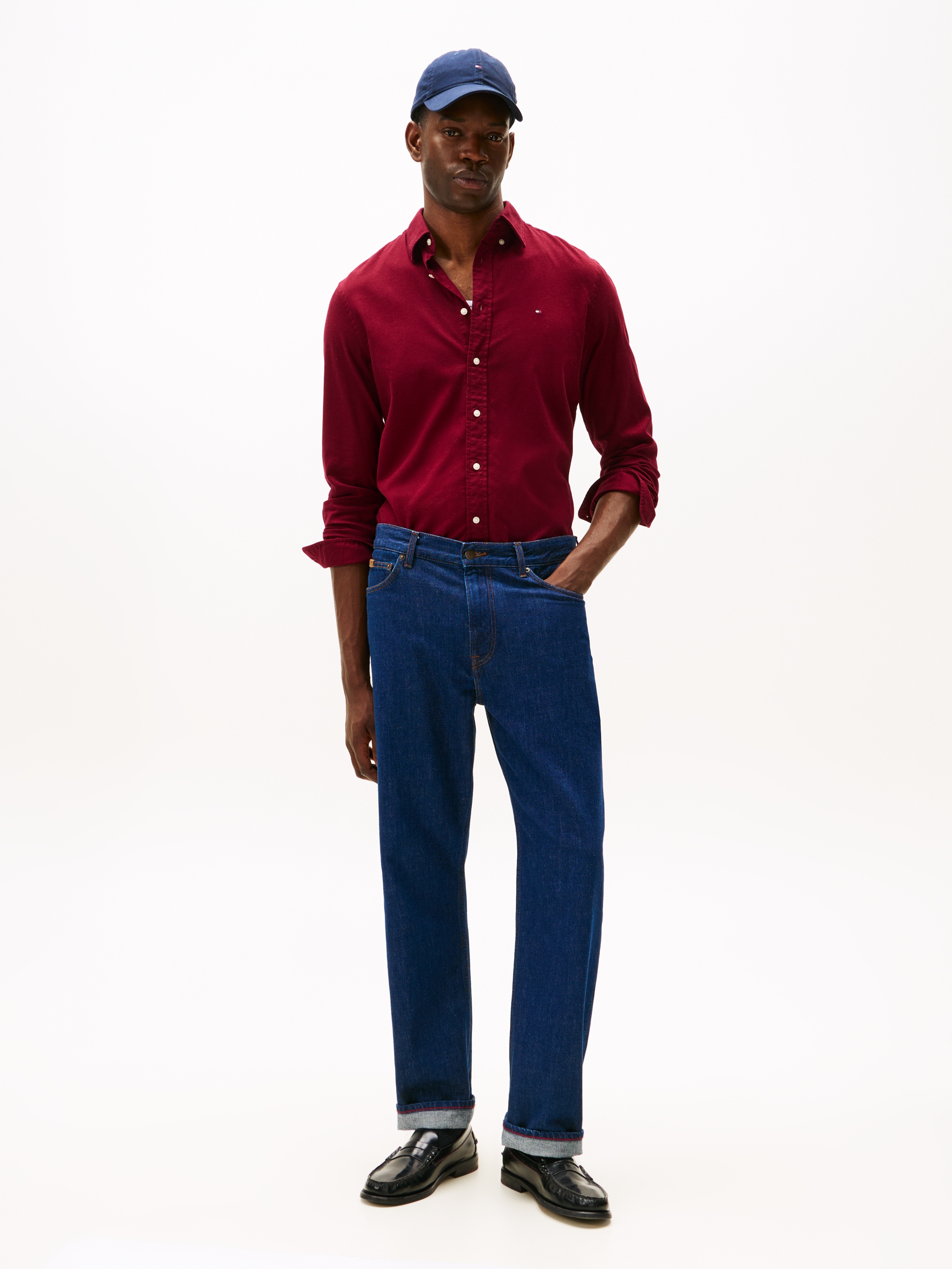 Tommy Hilfiger Langarmhemd »FLEX FLANNEL SOLID SHIRT«, Regular fit