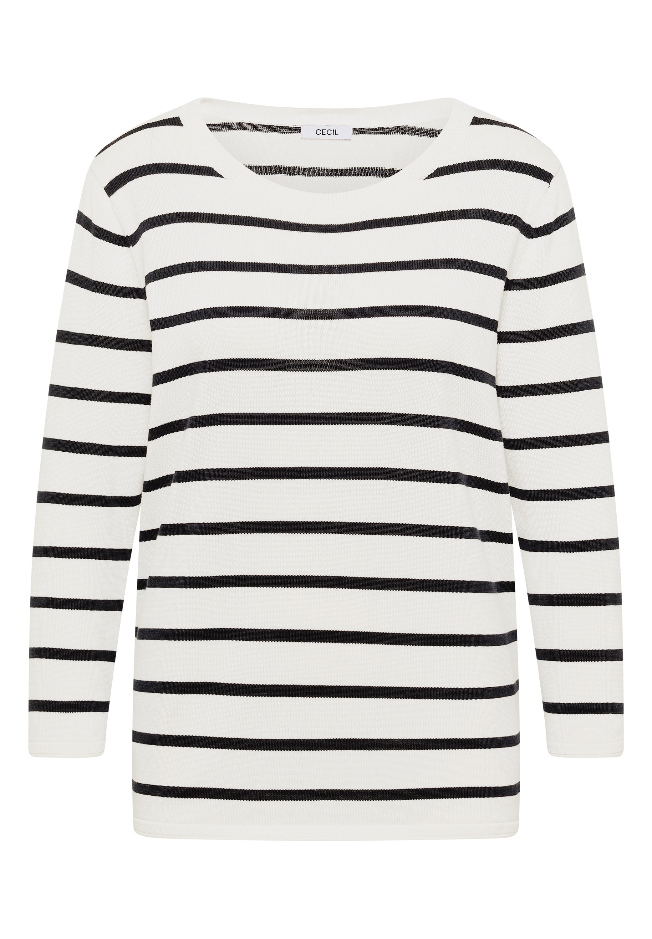 Cecil Strickpullover im Streifen-Look, 3/4-Arm
