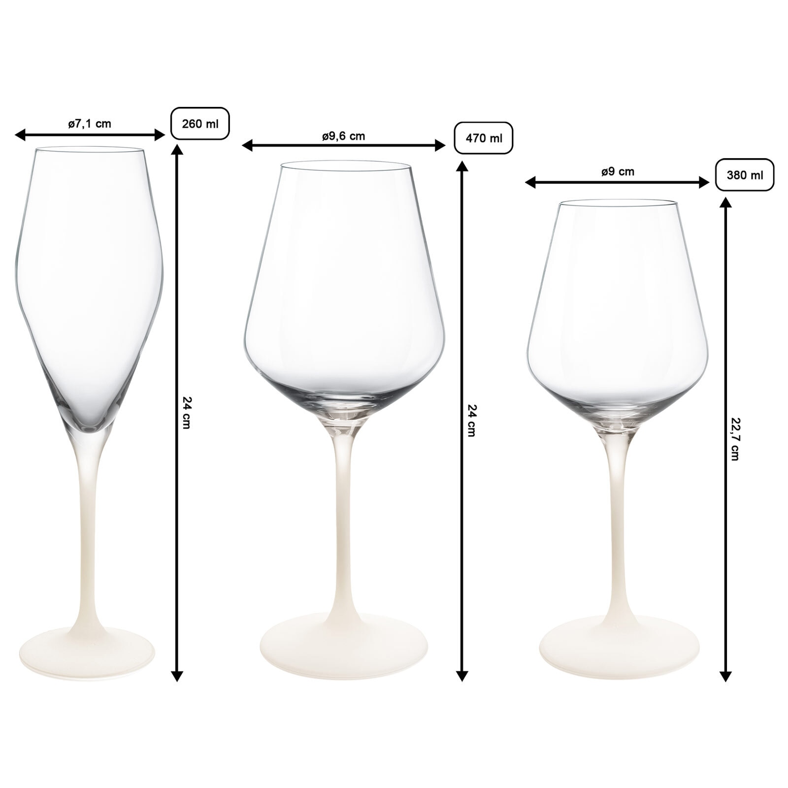 Villeroy & Boch »Wein- und Sektgläser Set Manufacture Rock Blanc 12er Set weiß-transparent« Handwäsche wird empfohlen