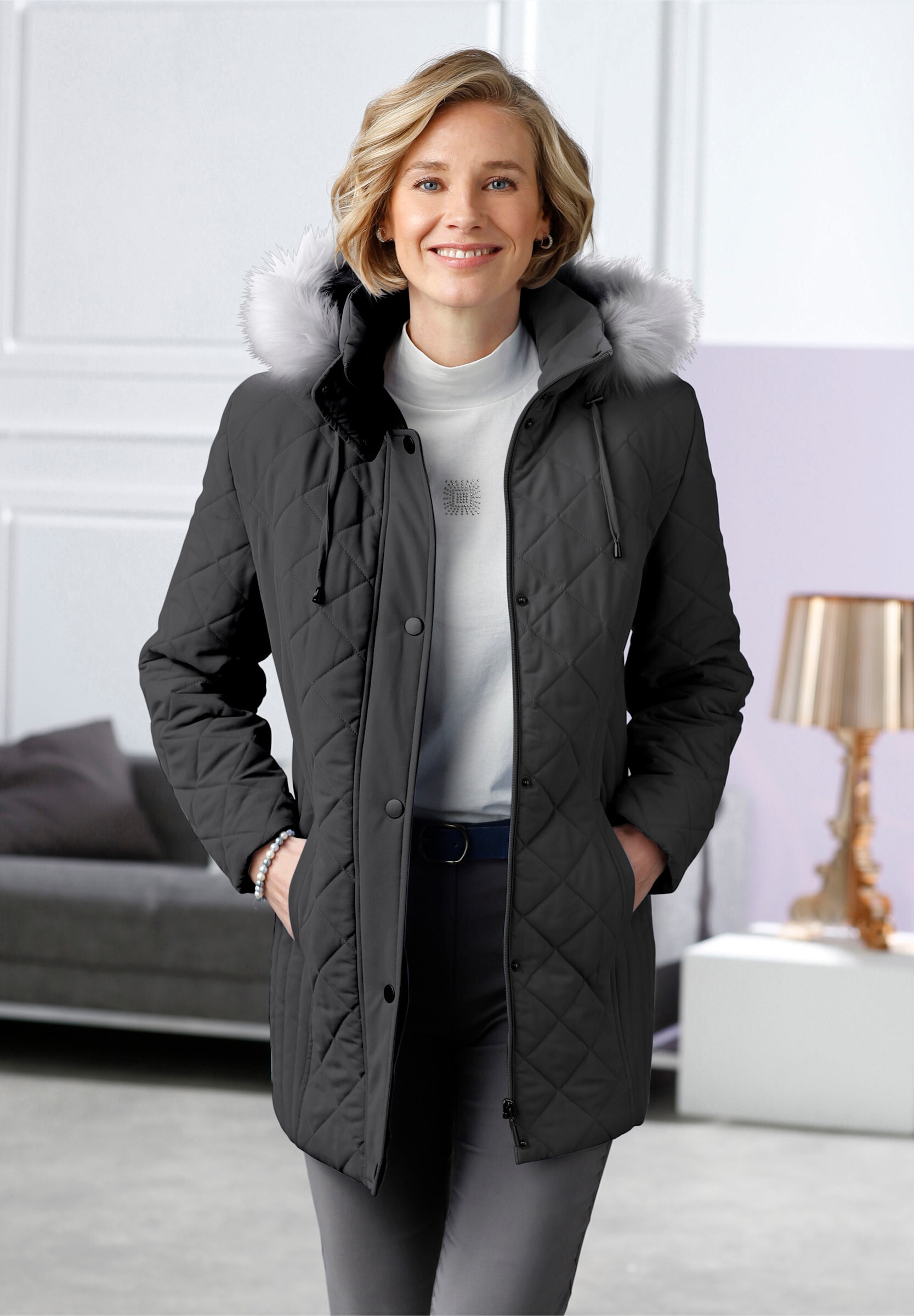 Sieh an! Steppjacke »Steppjacke Steppjacke mit abnehmbarer Kapuze« Abnehmbare Kapuze