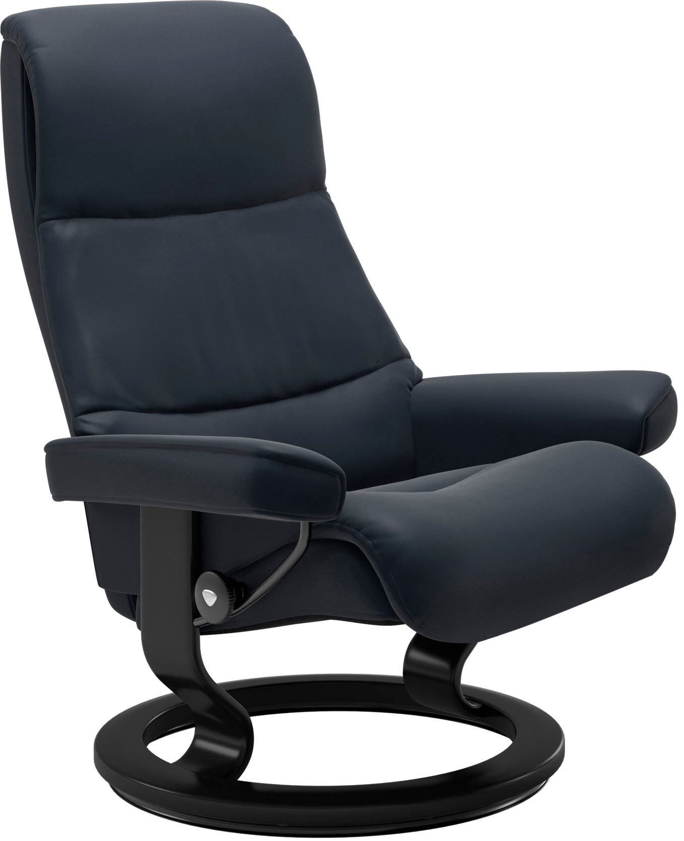 Stressless® Relaxsessel »View«, (Set, Relaxsessel mit Hocker), mit Classic Base, Größe S,Gestell Schwarz