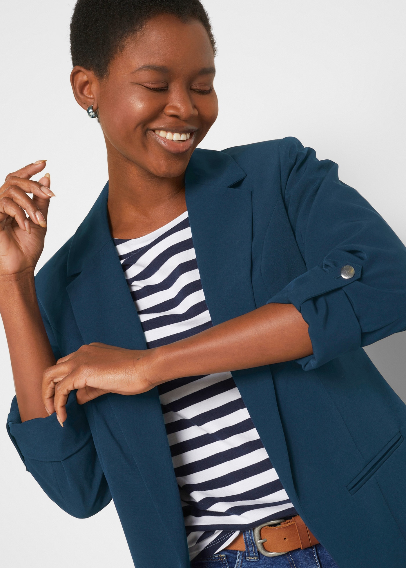 bonprix Jackenblazer »Blazer« mit Reverskragen und längenregulierbar an den Ärmeln