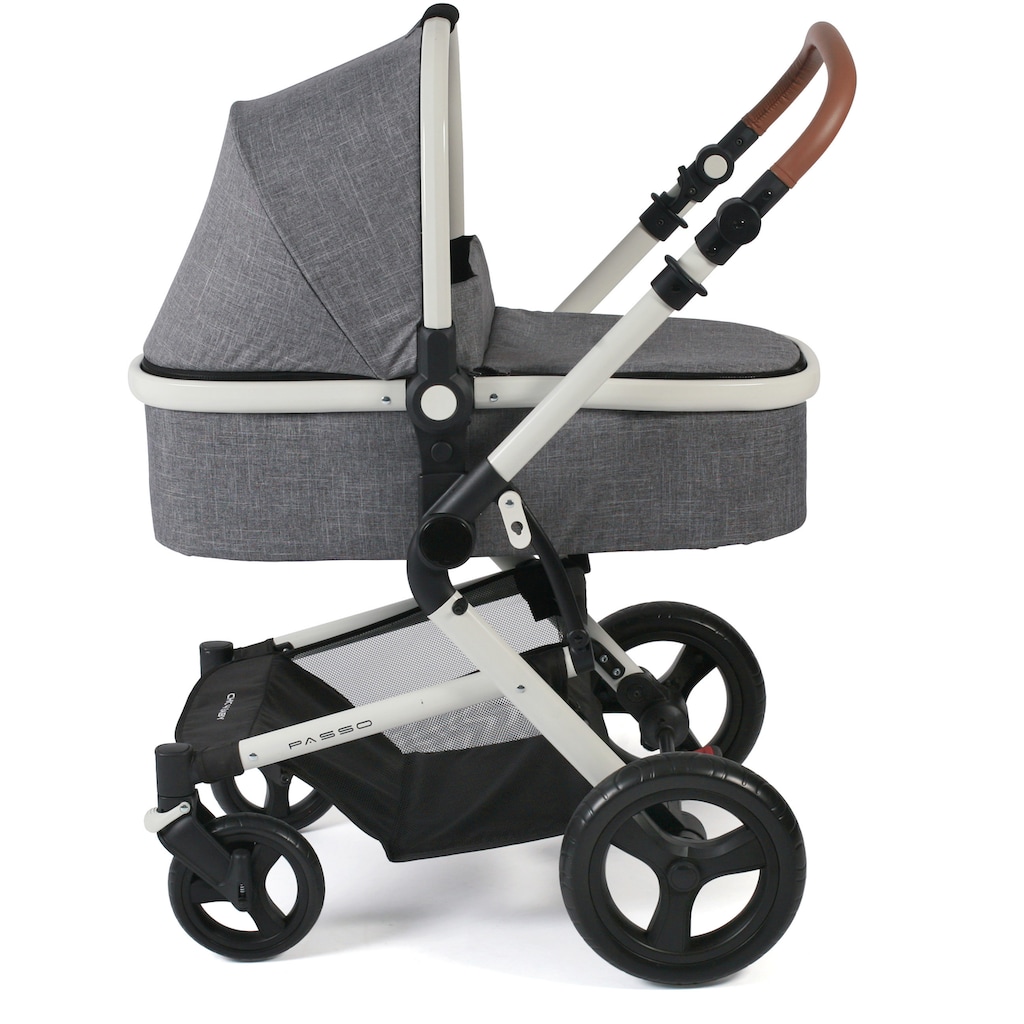 CHIC4BABY Kombi-Kinderwagen »Passo, Melange Grau«, 15 kg