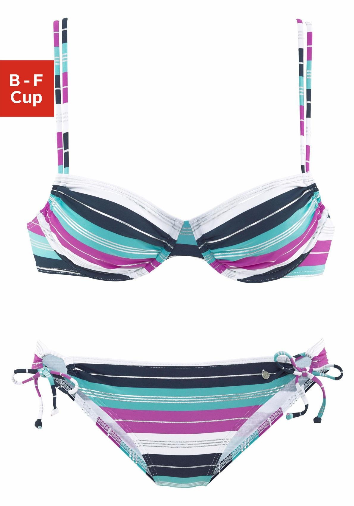 s.Oliver Bügel-Bikini, mit silberfarbenen Glanzstreifen