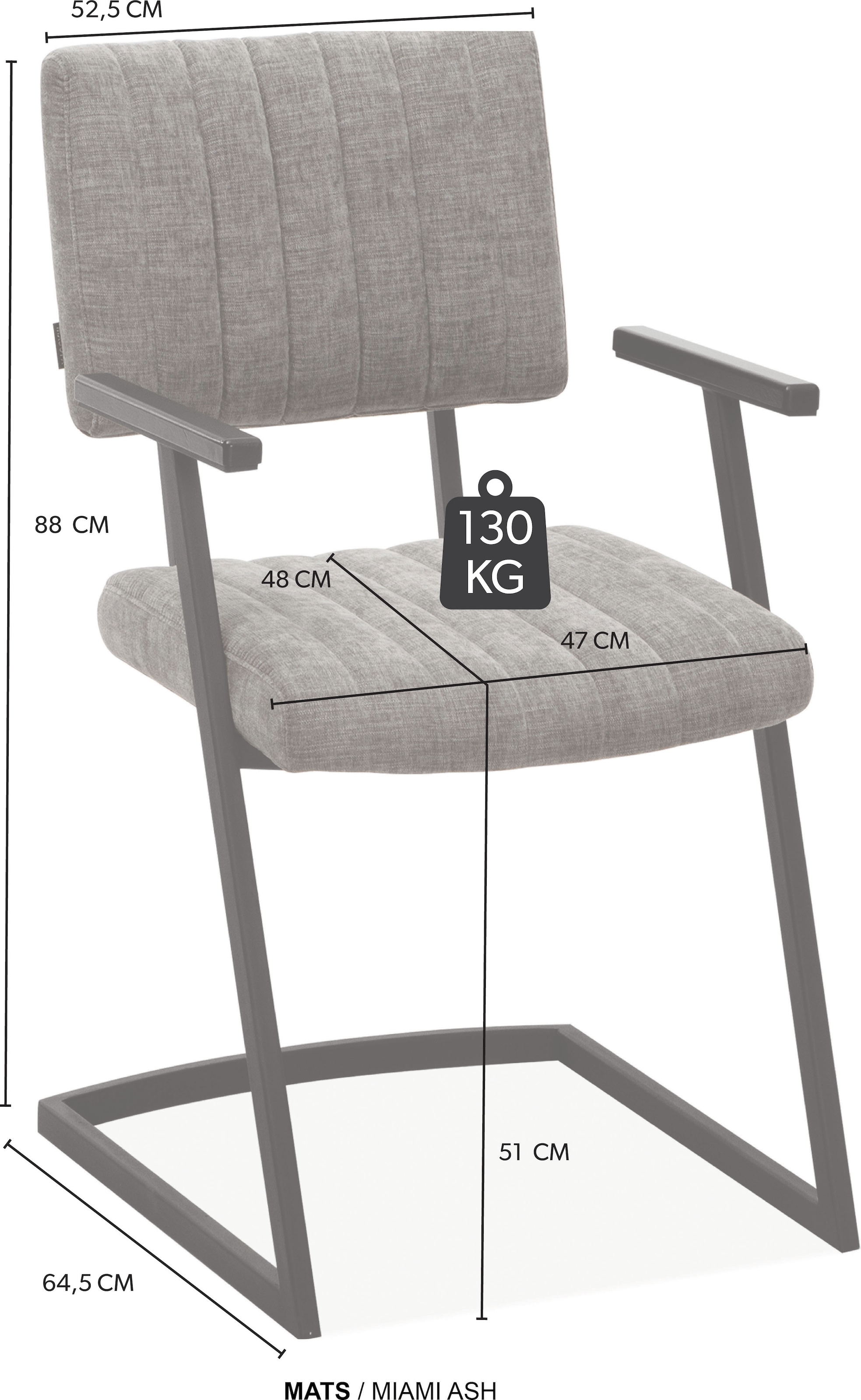 OMG Design Esszimmerstuhl »Mats« (Set) 2 Stk.moderner Bezug, bequem gepolstert