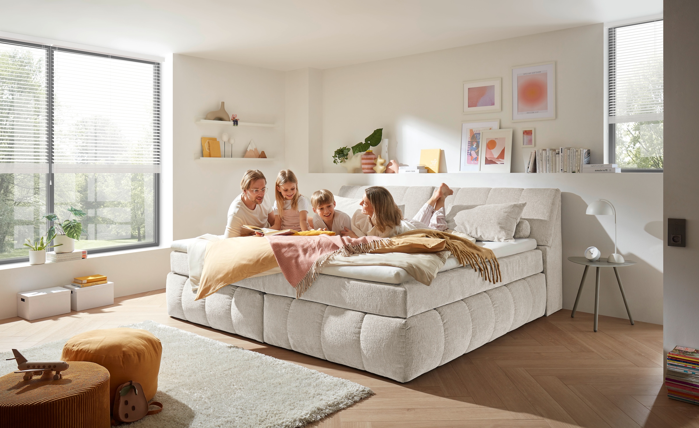 ED EXCITING DESIGN Boxspringbett »Elkford, Familienbett in der Größe 240x200cm«