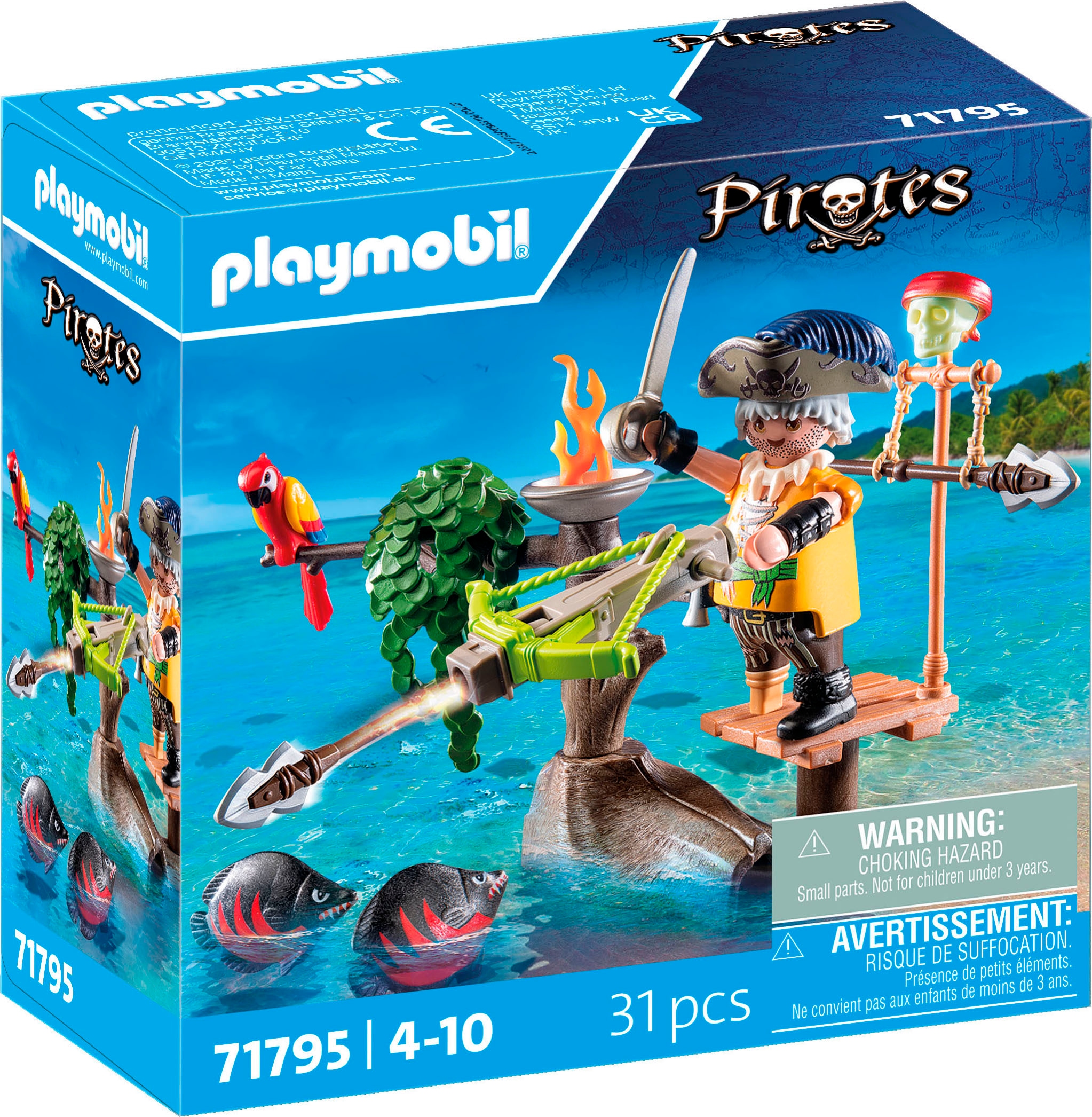 Playmobil® Konstruktions-Spielset »Pirat mit Balliste (71795), Playmobil Pirates«, (31 St.)