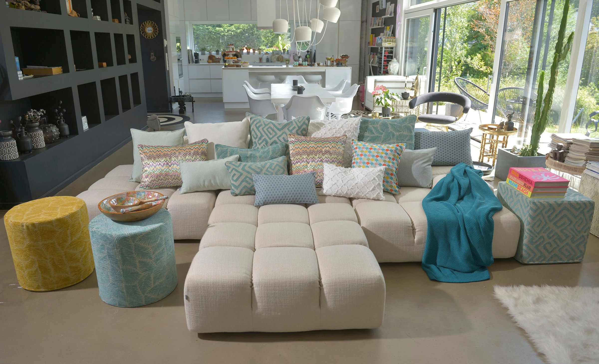 H.O.C.K. Dekokissen »Bobo« mit Jaquard-Struktur, Kissenhülle mit Füllung, 1 Stück