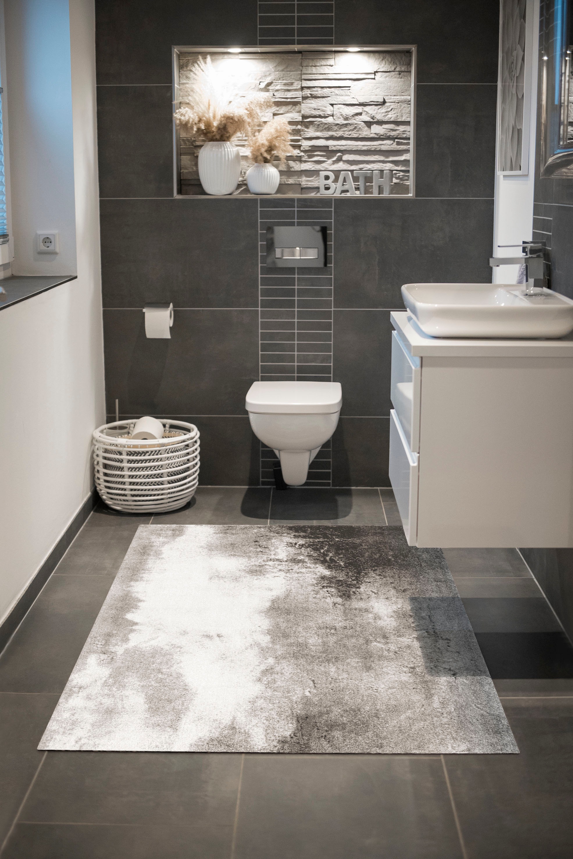 wash+dry by Kleen-Tex Teppich »Aura«, rechteckig, 9 mm Höhe, rutschhemmend, In- und Outdoor geeignet, waschbar