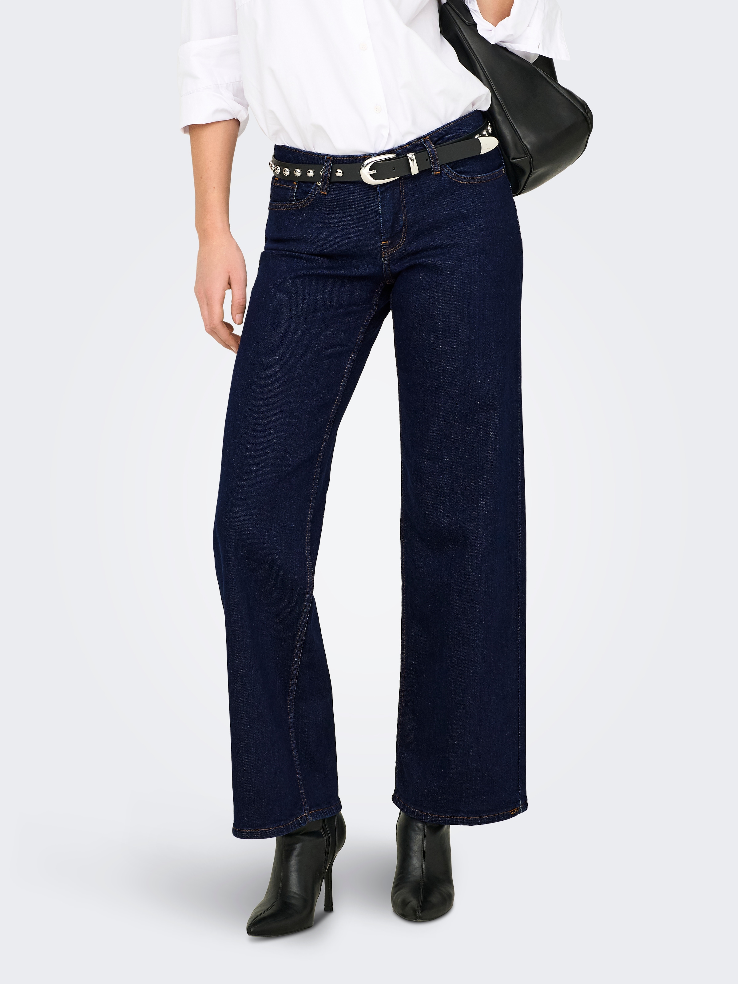 ONLY Low-rise-Jeans »ONLJUDY-O LW WIDE DNM RINSE TAI966« Baumwollmischung, low waist, wide fit