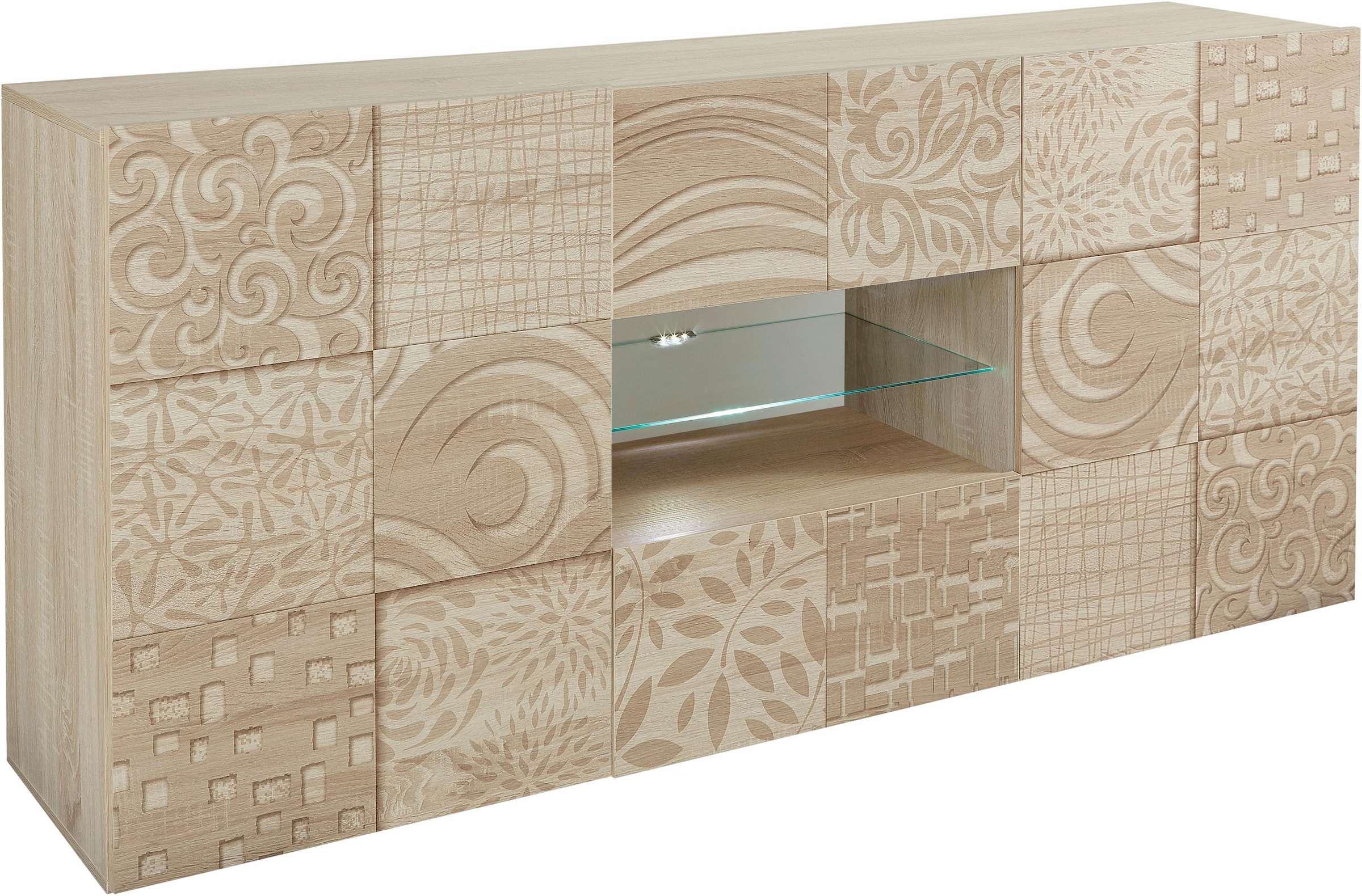 LC Sideboard »Miro«, Breite dekorativem OTTO cm kaufen bei mit Siebdruck 181