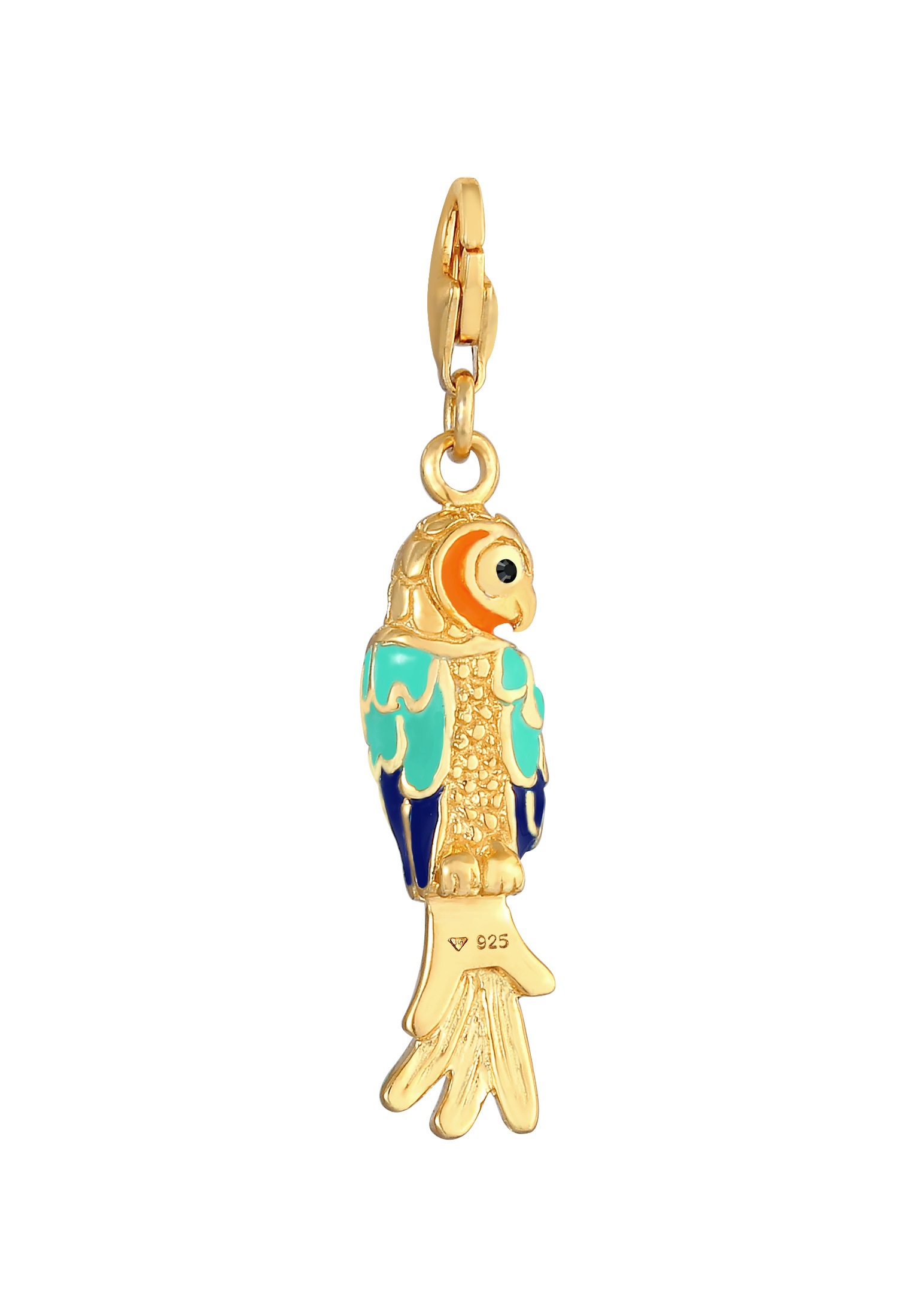 Nenalina Charm-Einhänger »Charm Papagei Vogel Kristalle 925 Silber«
