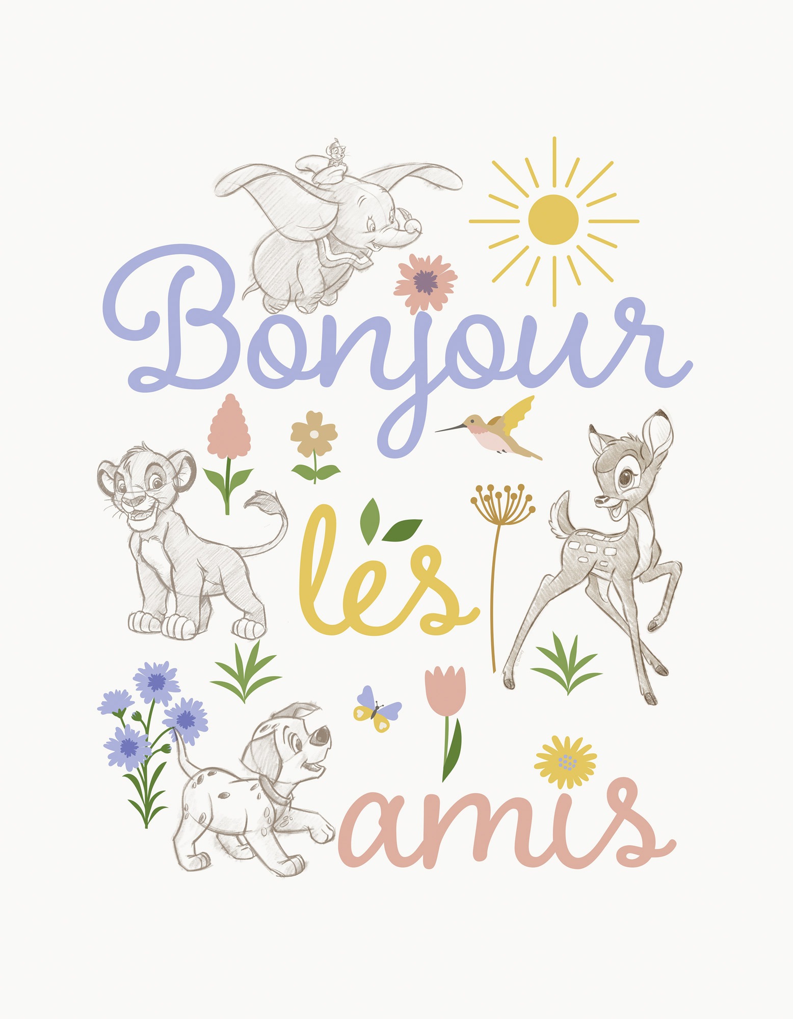 Komar Leinwandbild »Disney Classics Bonjour«, Disney, (1 St.), 30 x 40 cm (Breite x Höhe) - Kinderzimmer, Dekoration