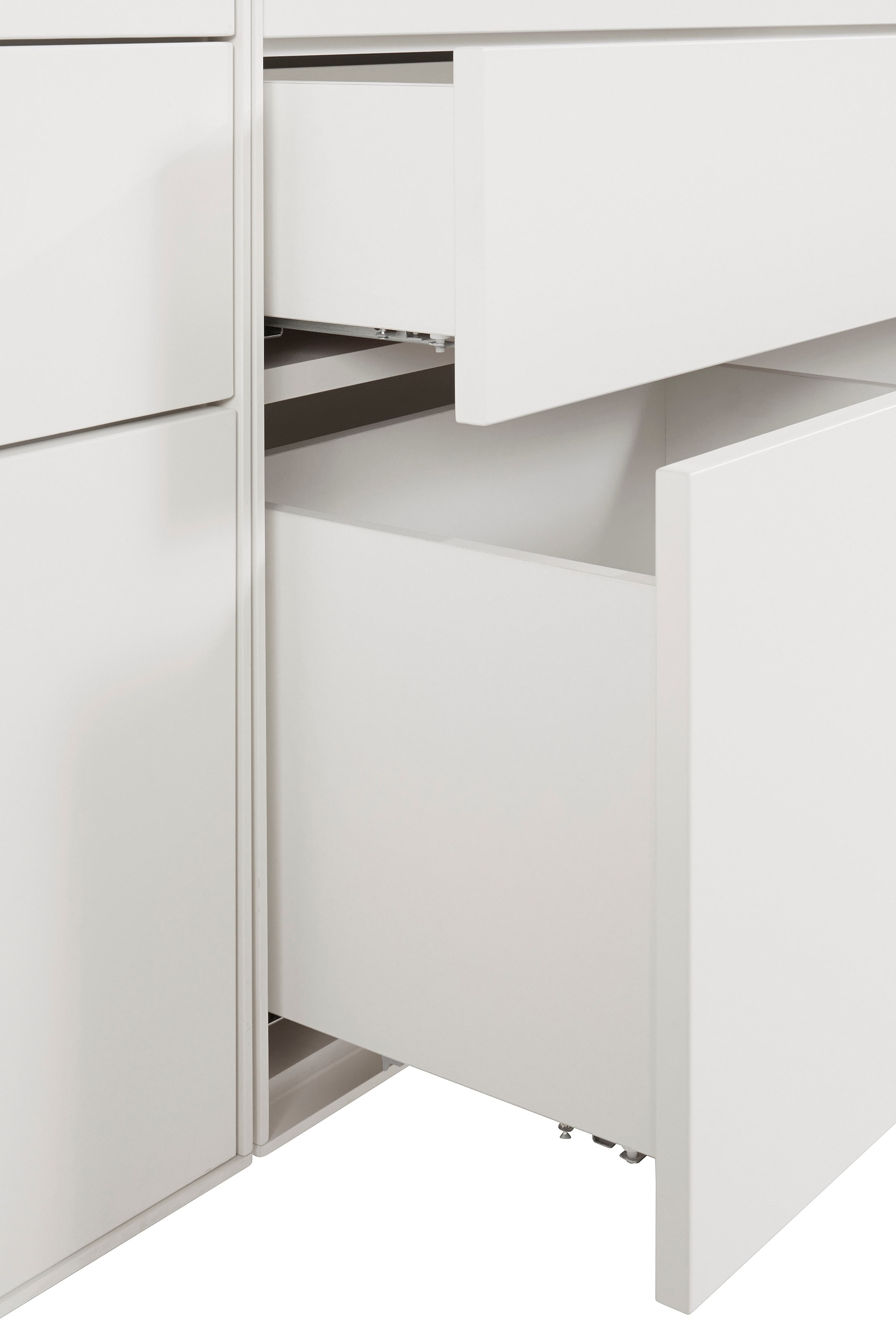 LeGer Home by Lena Gercke Sideboard »Essentials«, (2 St.), Breite: 224cm, MDF lackiert, Push-to-open-Funktion
