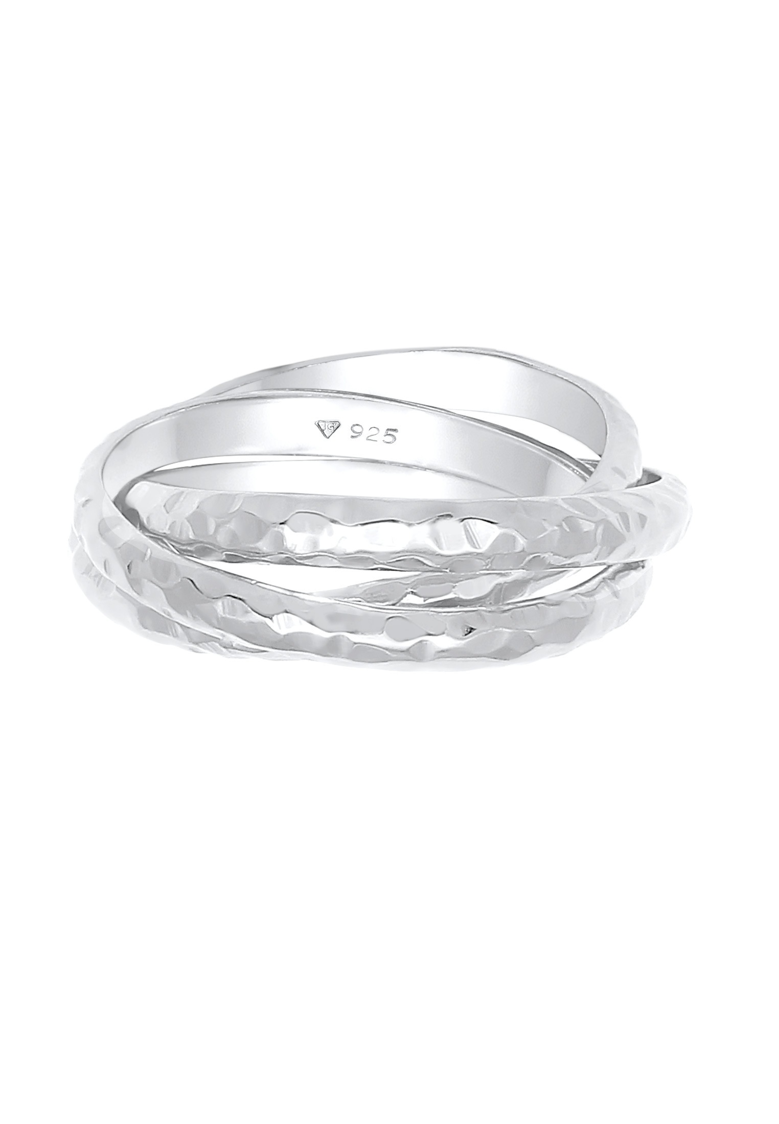Elli Silberring »Ring Wickelring Trini Klassik Gehämmert 925 Silber«