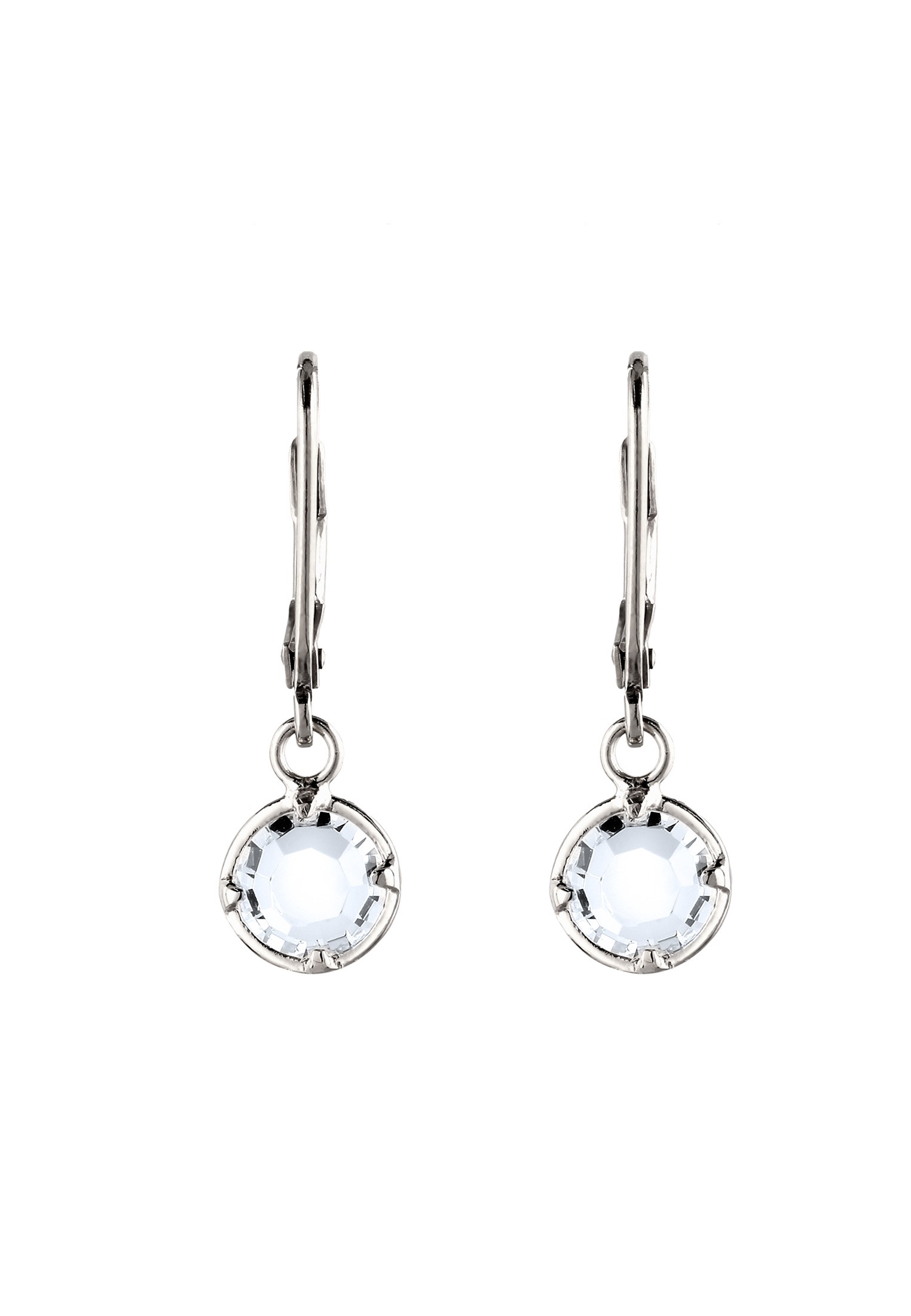 Elli Paar Ohrhänger »Ohrringe Ohrhänger Glas Kristalle Weiß 925 Sterling Silber«