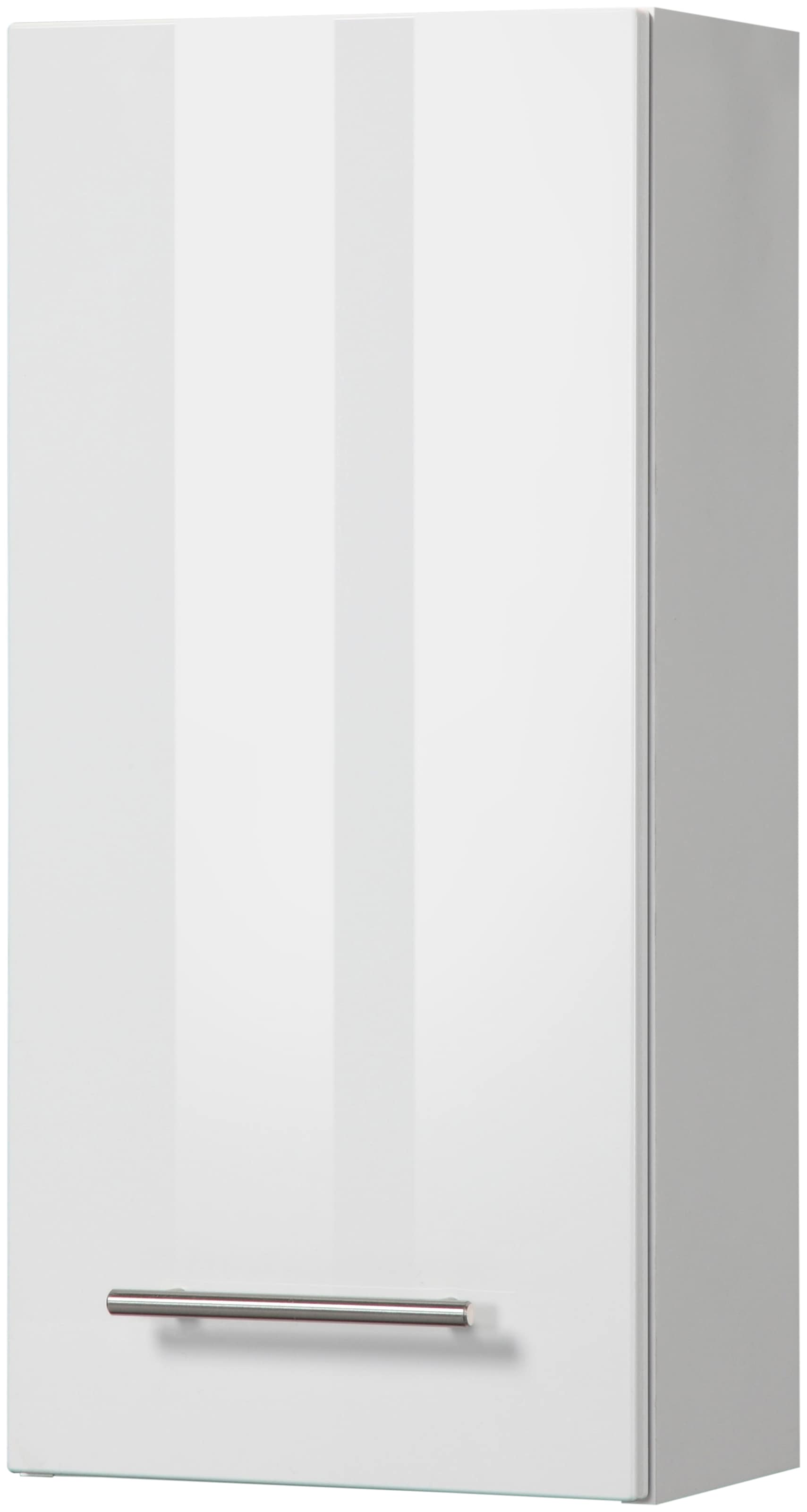 welltime Badmöbel-Set »"Trento", Badezimmer-Set, Hängeschrank, Unterschrank, Midischrank«, (5 St.), Waschbeckenunterschrank, Spiegelschrank inkl. Aufbauleuchte