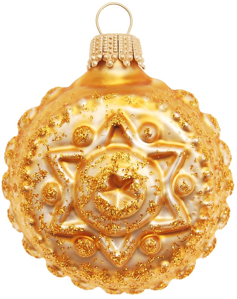 Krebs Glas Lauscha Christbaumschmuck »Glaskugelformen, Breite ca. 5 cm«, (Set, 4 tlg.), Weihnachtsdeko, Christbaumkugeln aus Glas, Weihnachtsbaumkugel