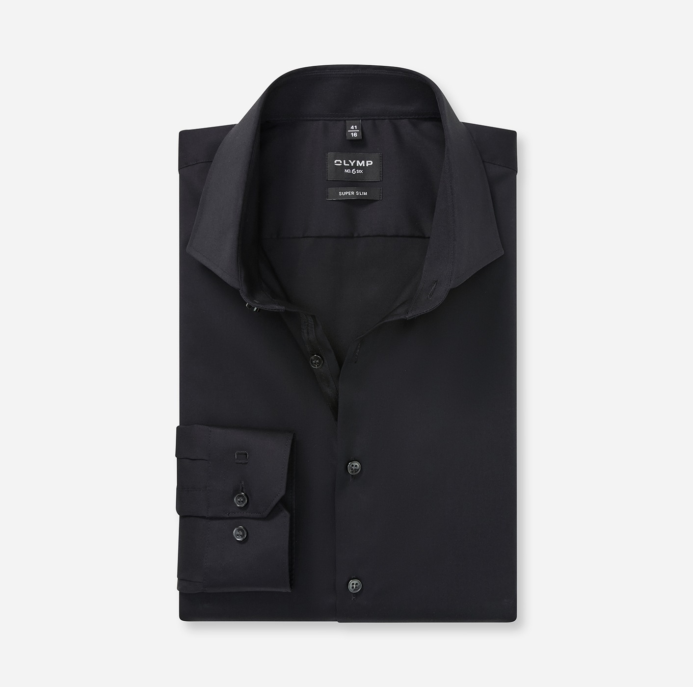 OLYMP Langarmhemd »No. Six« Businesshemd, super slim, Royal-Kentkragen, unifarben