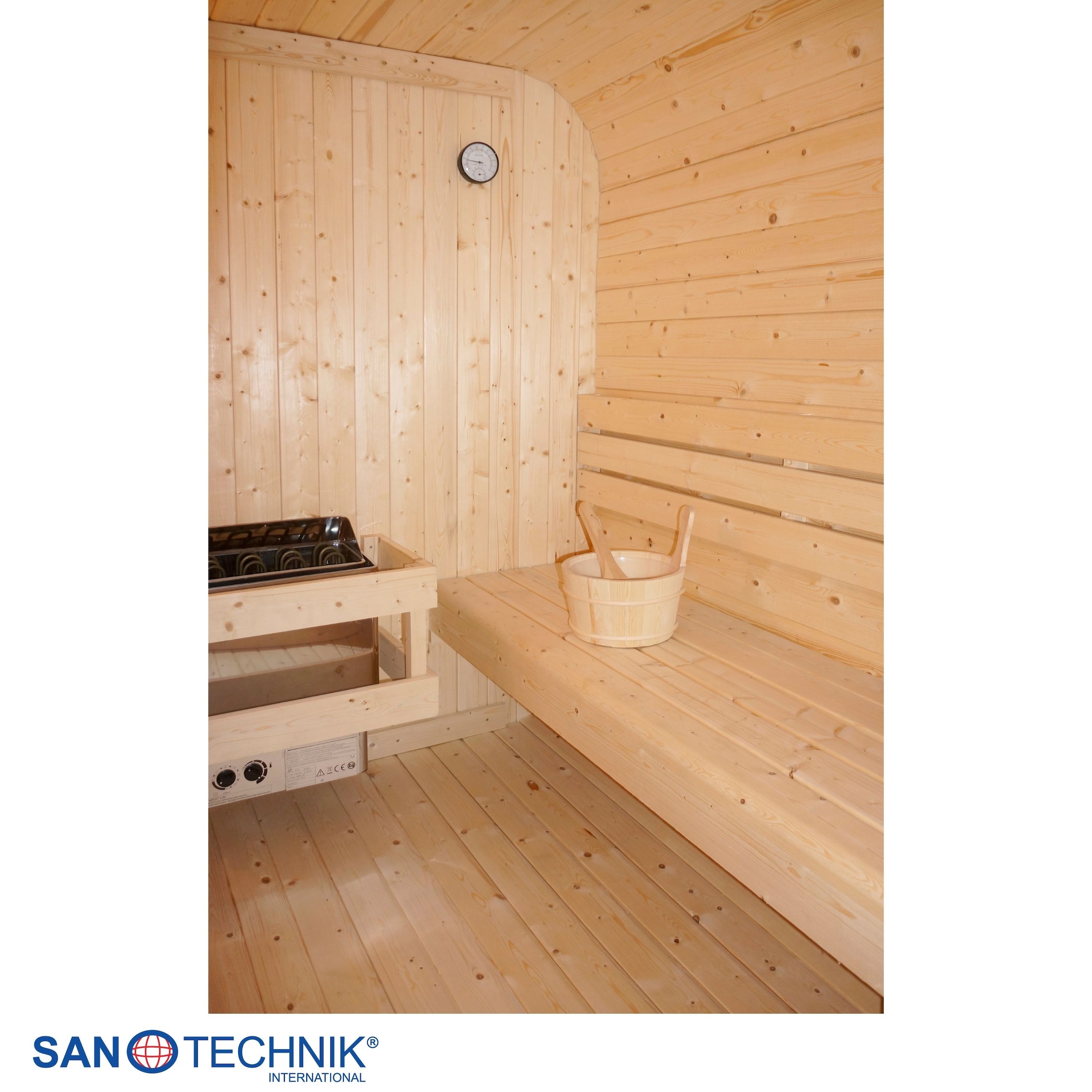Sanotechnik Sauna »Außensauna Göteborg« für 4 Personen; inkl. 8 kW Saunaofen und Saunasteine