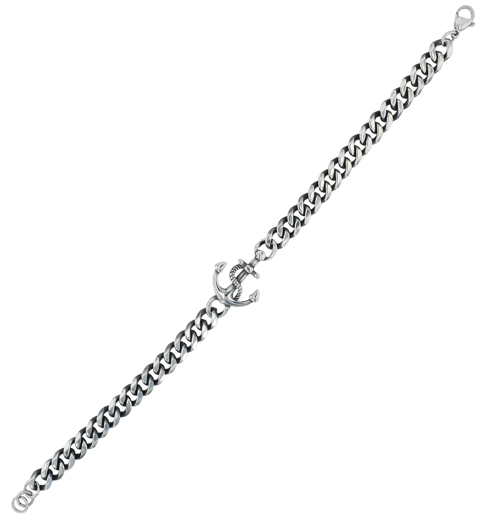 Adelia´s Panzerarmband »Herren Armband ¿ Panzerarmband aus Edelstahl 22 cm«