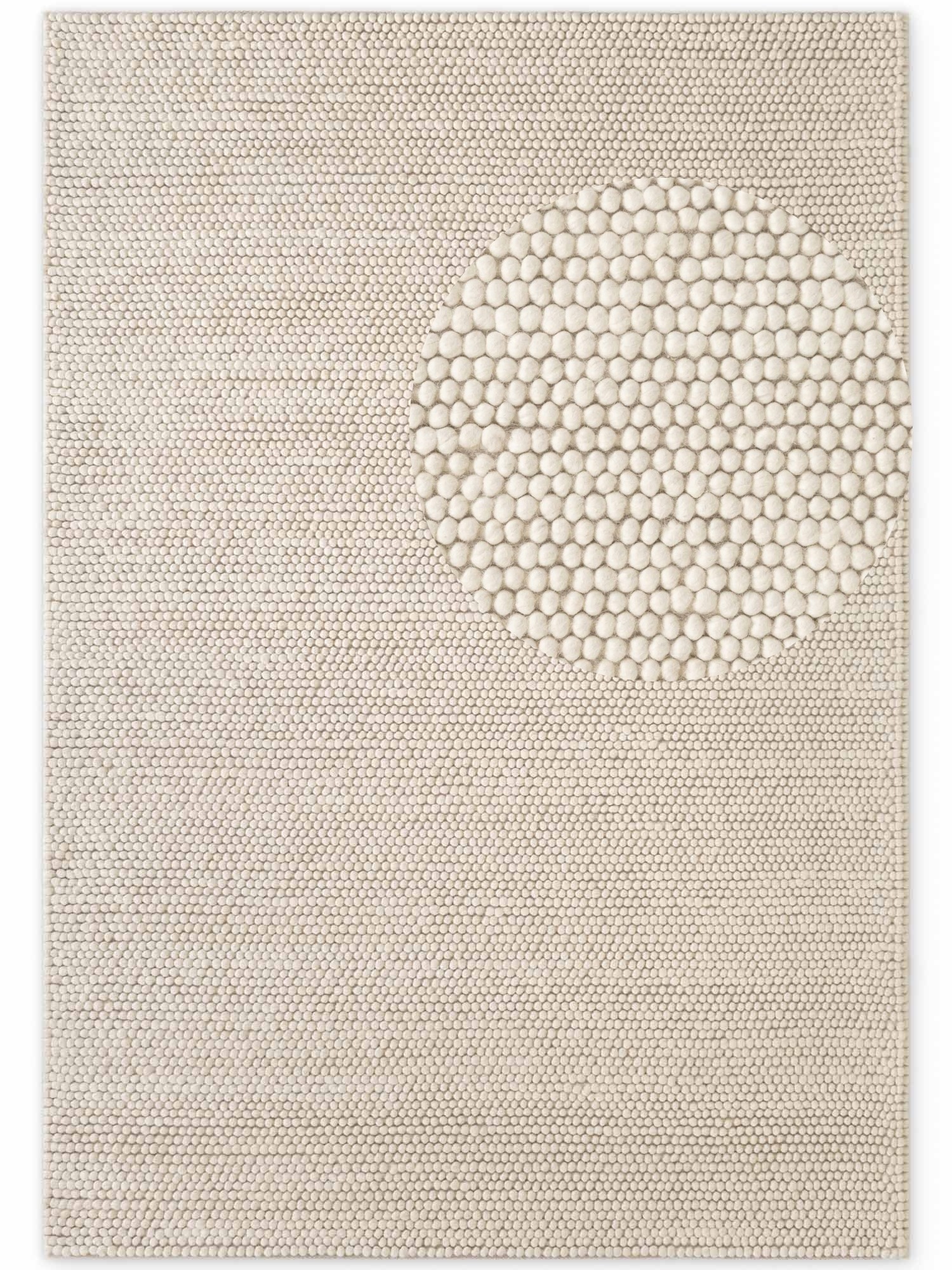 Ted Baker Wollteppich »Diana« rechteckig 16 mm Höhe Wolle, Natur, Handgemacht, Wohnzimmer, Esszimmer, Schlafzimmer, Skandi