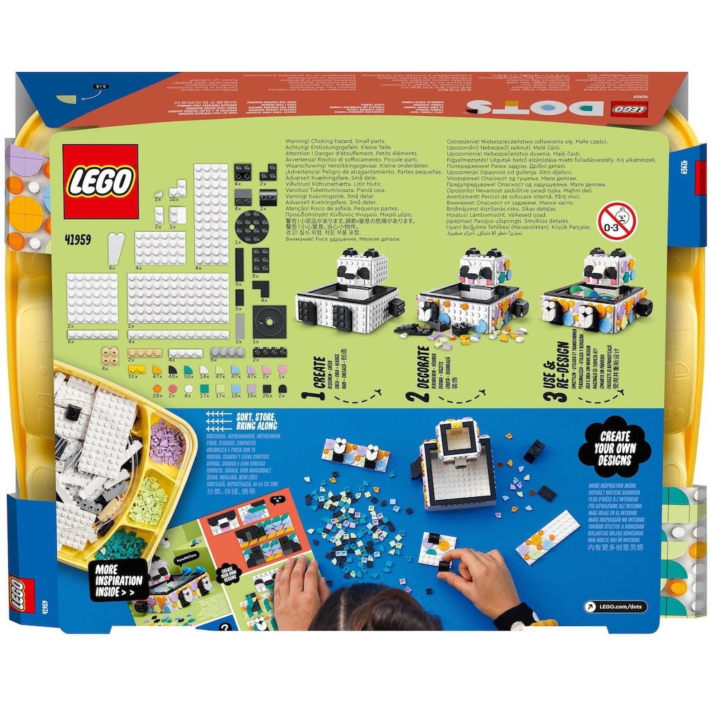 LEGO® Konstruktionsspielsteine »Panda Ablageschale (41959), LEGO® DOTS«, (517 St.)