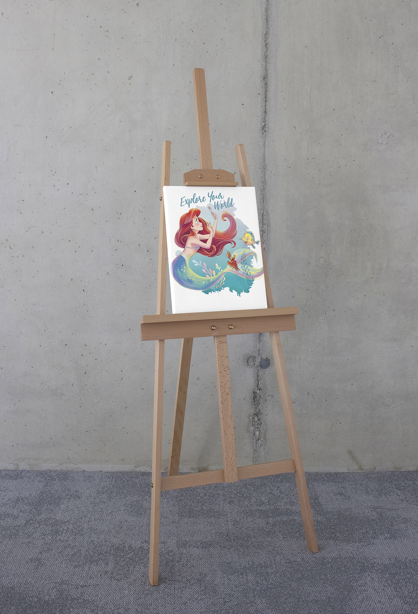 Komar Leinwandbild »Disney Ariel Explore your World«, Disney, (1 St.), 30 x 40 cm (Breite x Höhe) - Kinderzimmer, Dekoration