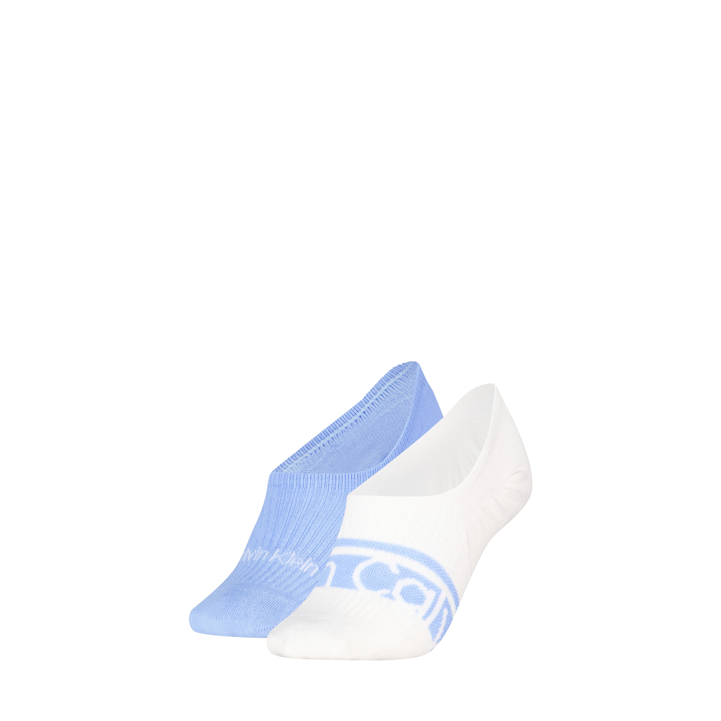 Calvin Klein Füßlinge »CK WOMEN FOOTIE HC LOGO STRIPE« 2 Paar,  Antirutsch Noppen im Fersenbereich, Baumwollmischung