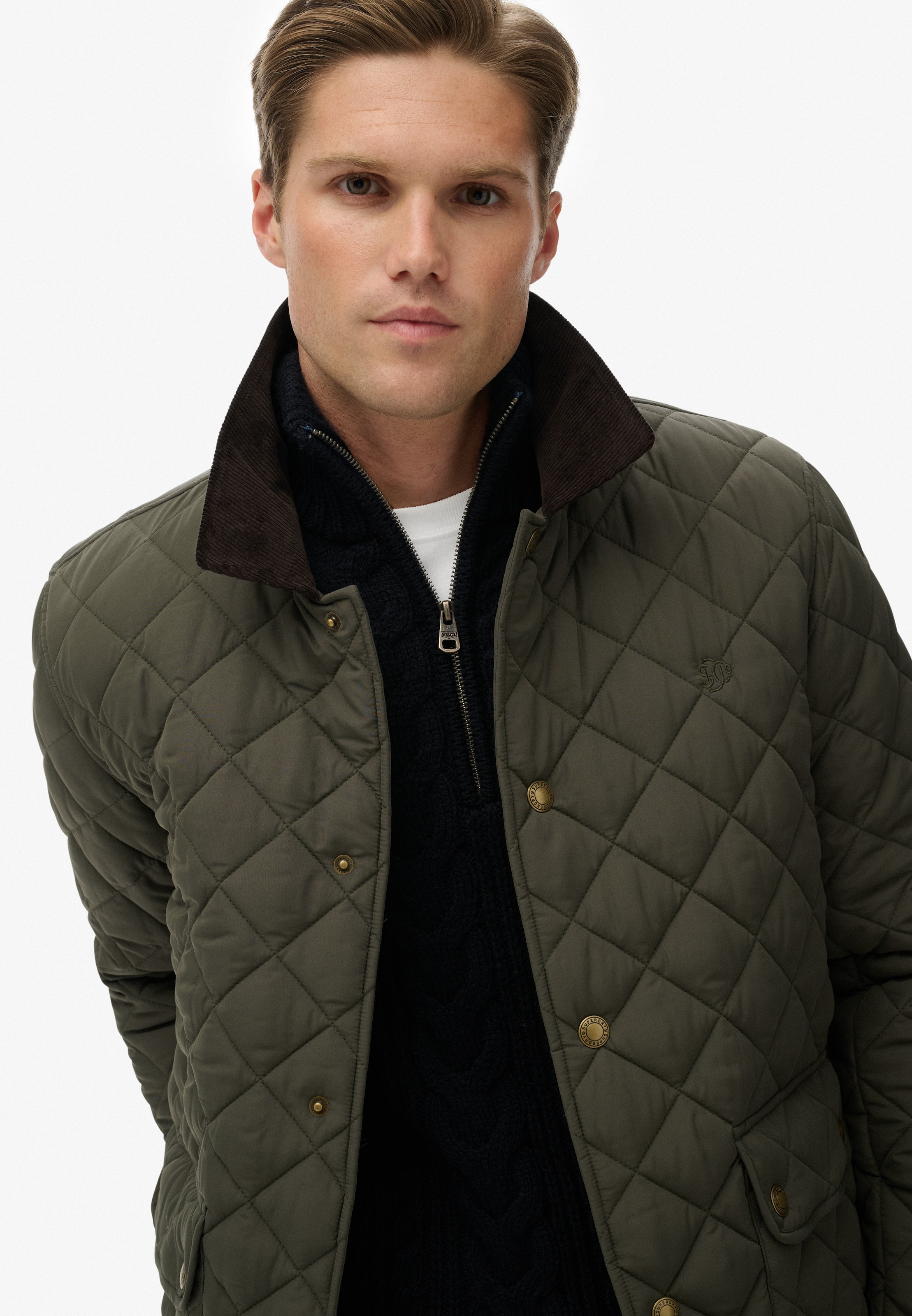 Superdry Steppjacke »QUILTED ESTATE COACH JACKET« Kunstfaser, regular fit
