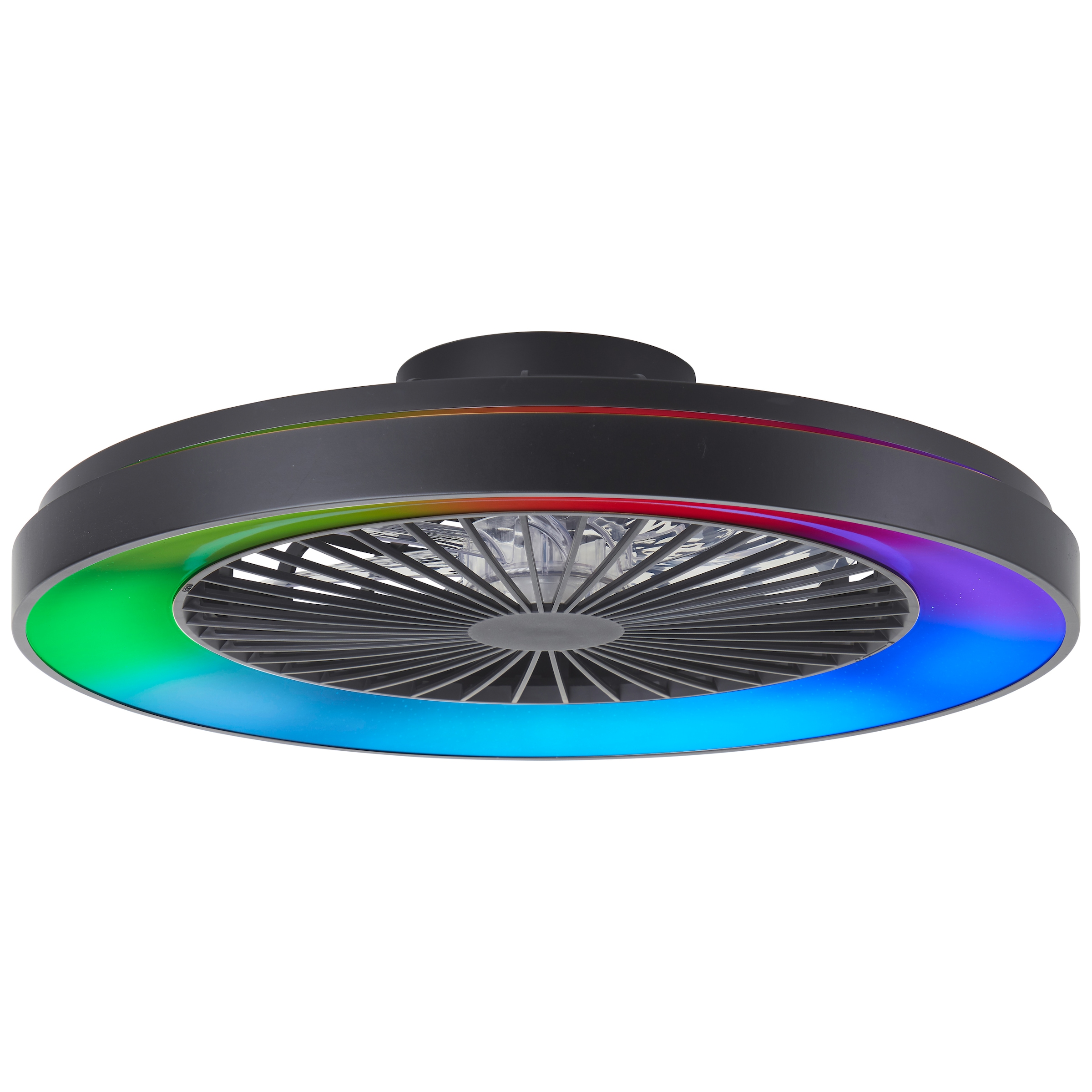 Brilliant LED Deckenleuchte »Mazzaro« LED-Modul 1 Stk. RGB | warmweiß - kaltweiß LED Ventilator, 58 cm, digitales RGB, 6800 lm, CCT, dimmbar