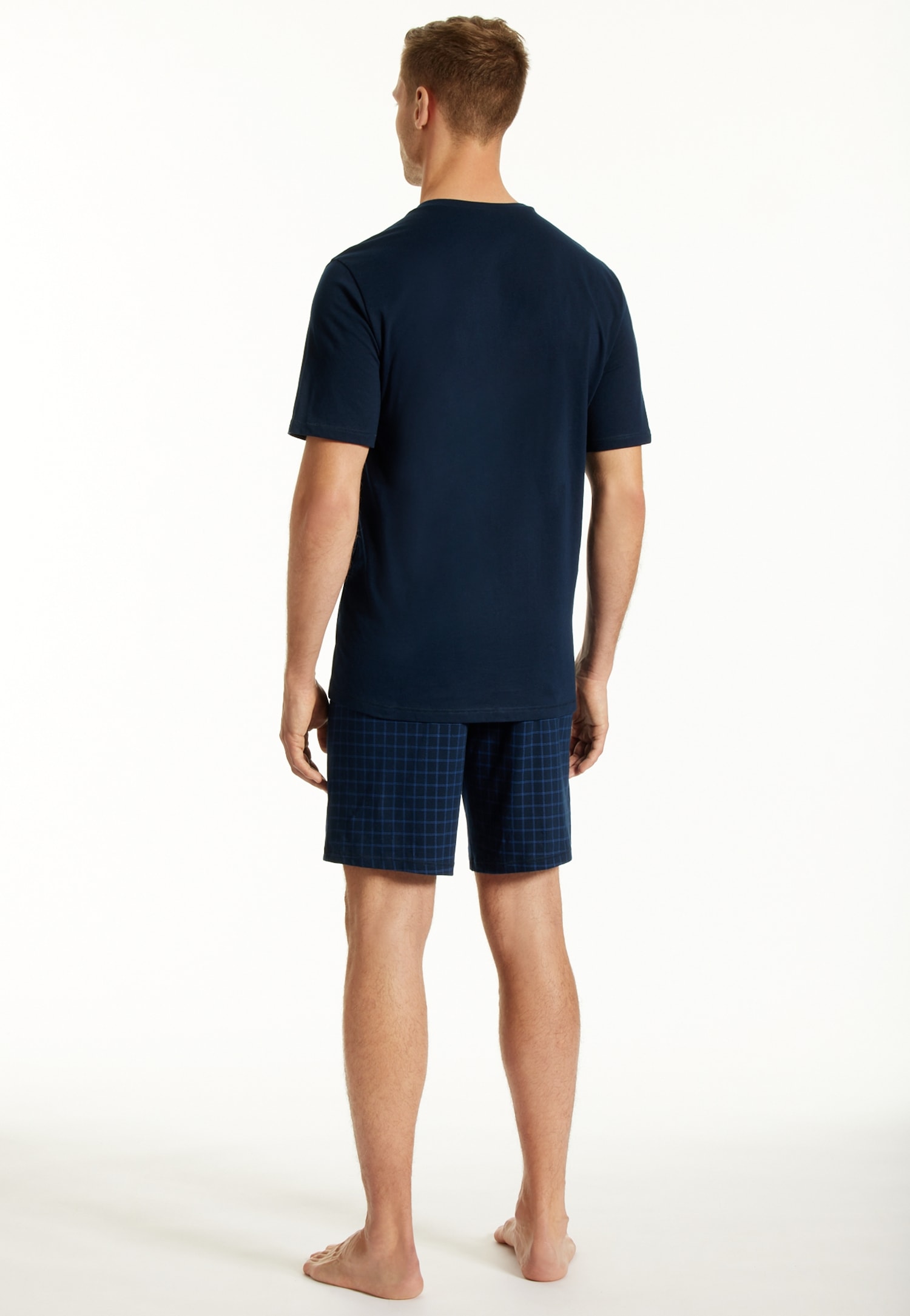 uncover by SCHIESSER Shorty »UNCOVER Nightwear«, (2 tlg.), V-Ausschnitt, Kurzarm, Kurze Hose, Reine Baumwolle, weich