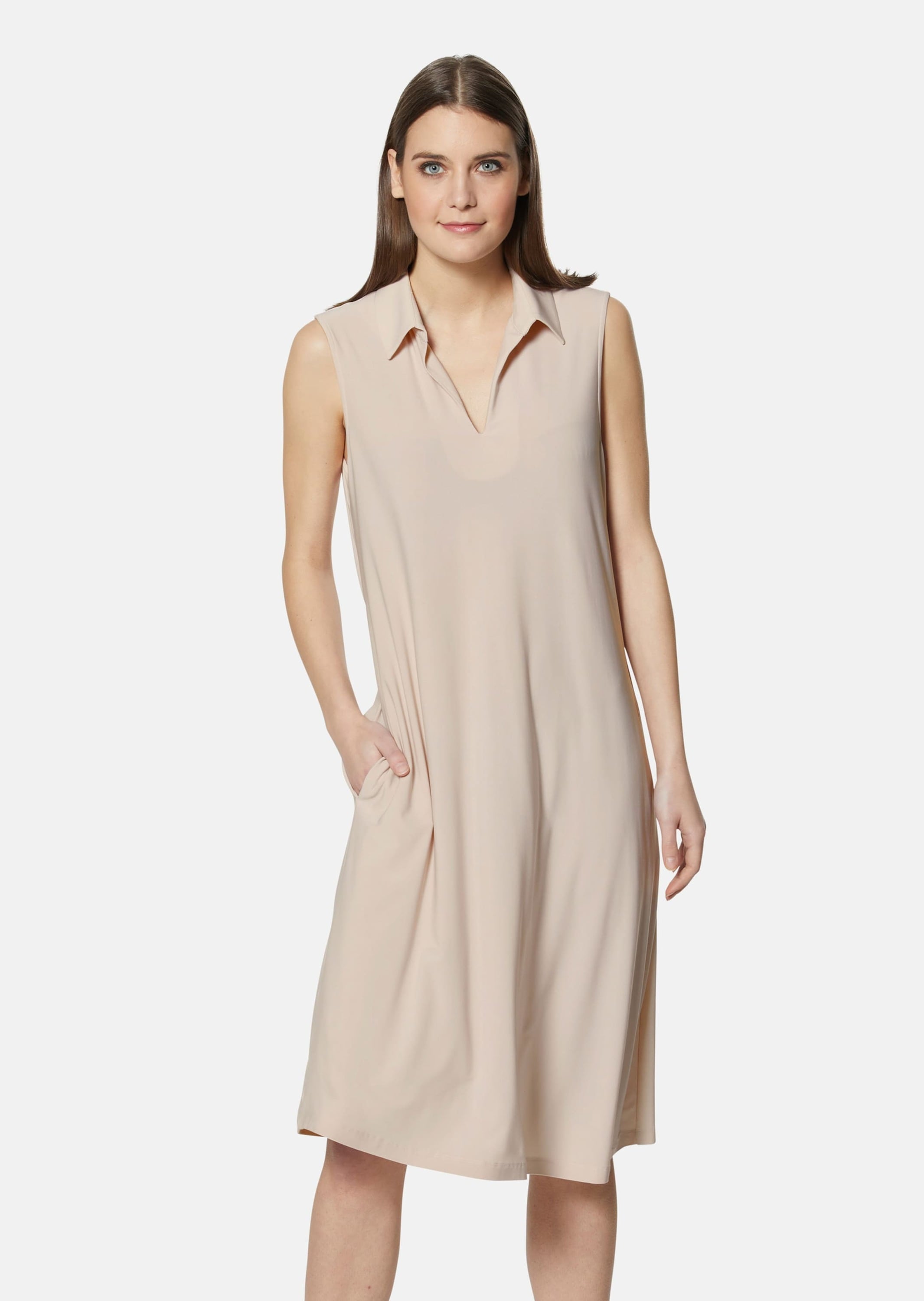 MADELEINE Sommerkleid »Kleid Ärmelloses Kleid mit Hemdkragen«